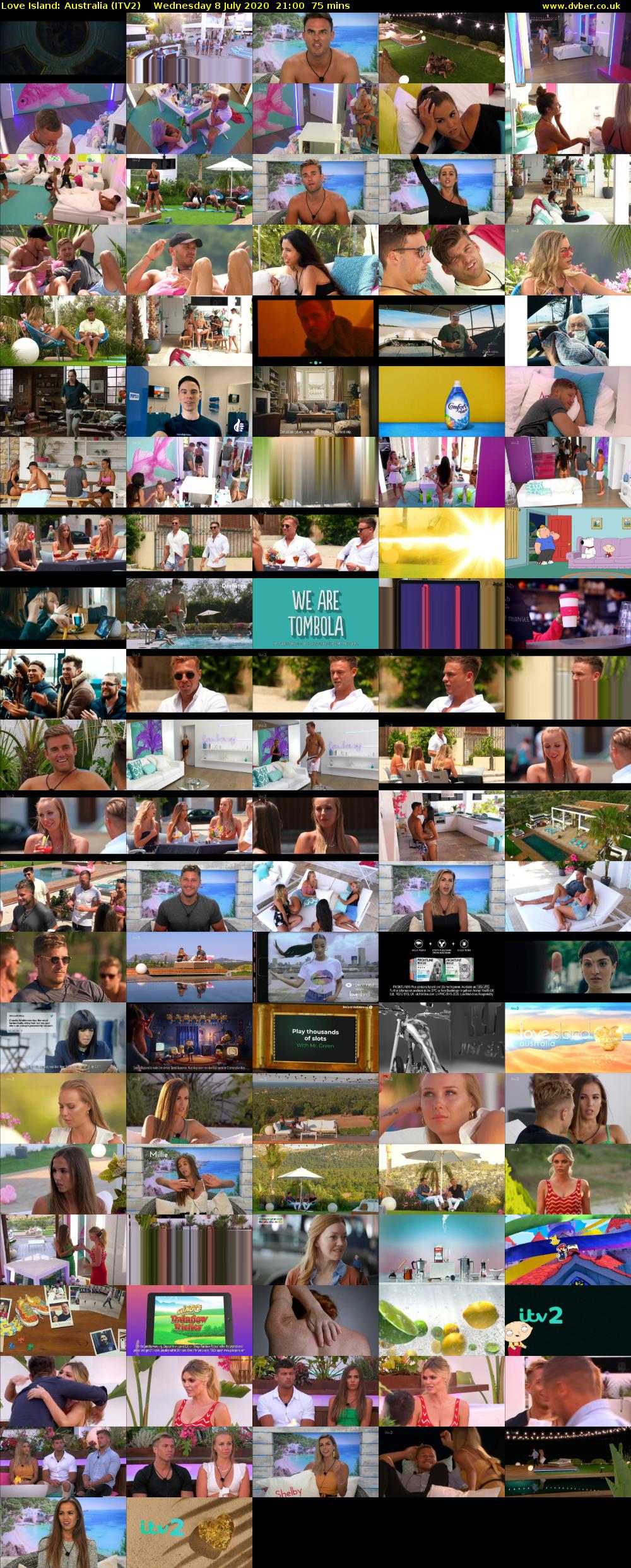 Love Island: Australia (ITV2) Wednesday 8 July 2020 21:00 - 22:15
