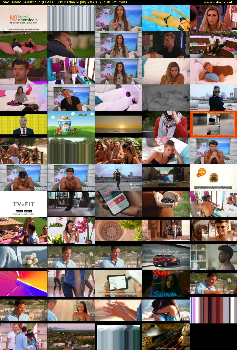 Love Island: Australia (ITV2) Thursday 9 July 2020 21:00 - 22:15