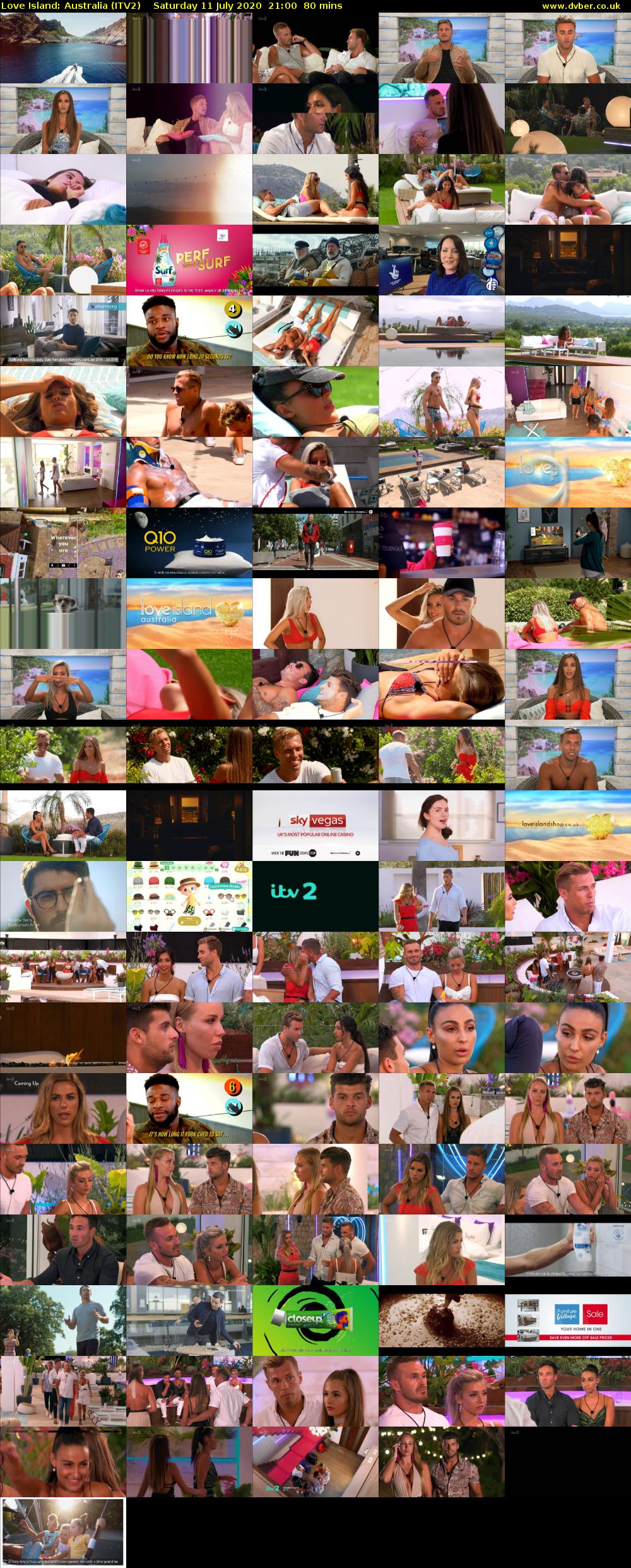 Love Island: Australia (ITV2) Saturday 11 July 2020 21:00 - 22:20