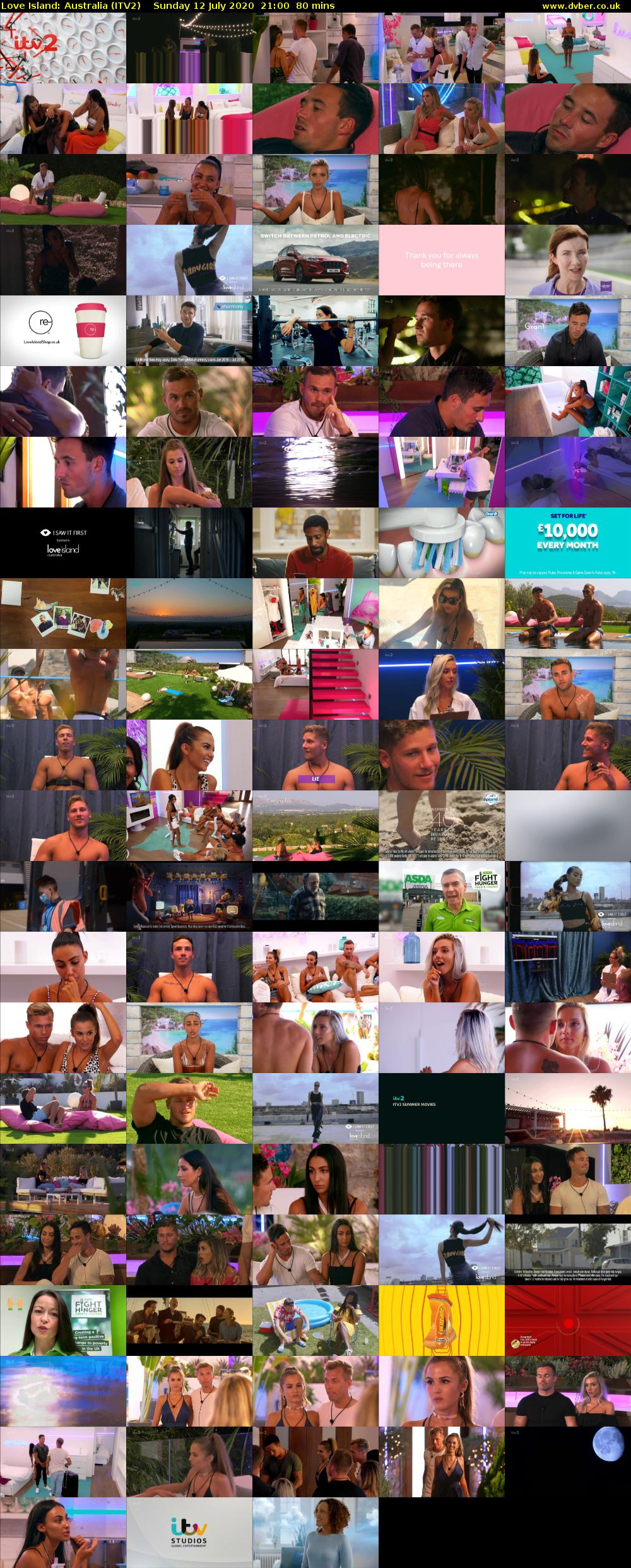 Love Island: Australia (ITV2) Sunday 12 July 2020 21:00 - 22:20