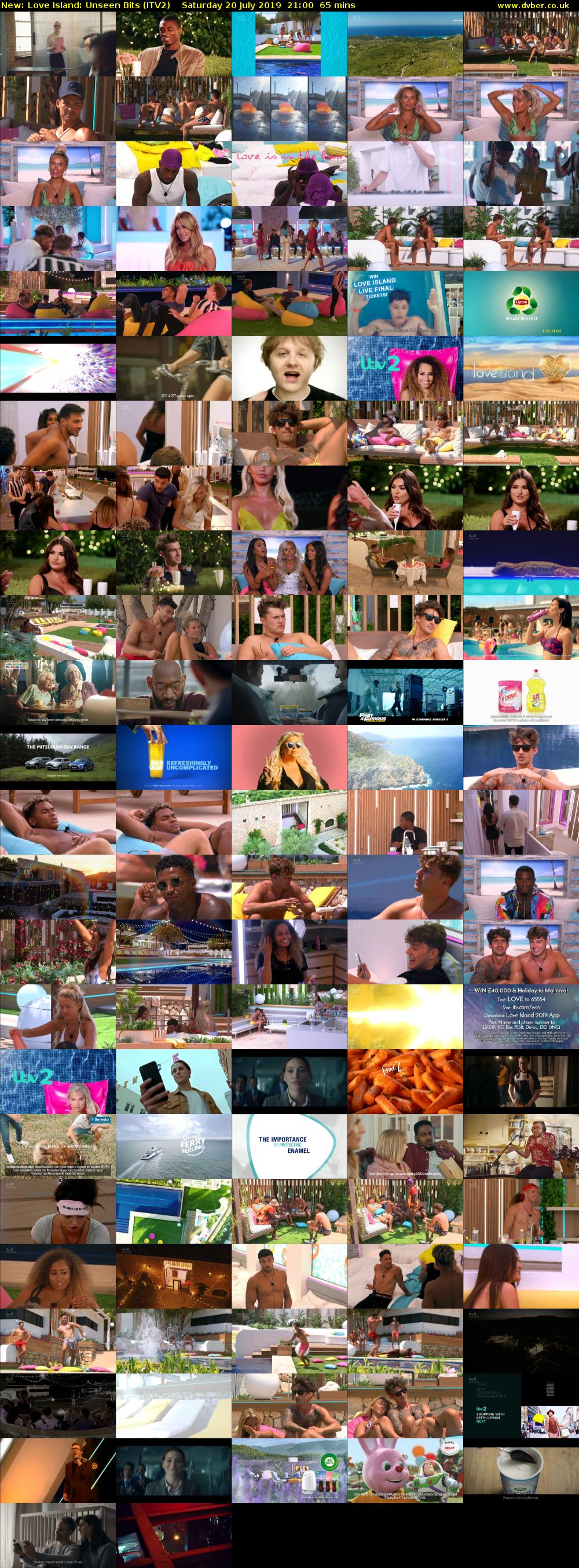 Love Island: Unseen Bits (ITV2) Saturday 20 July 2019 21:00 - 22:05