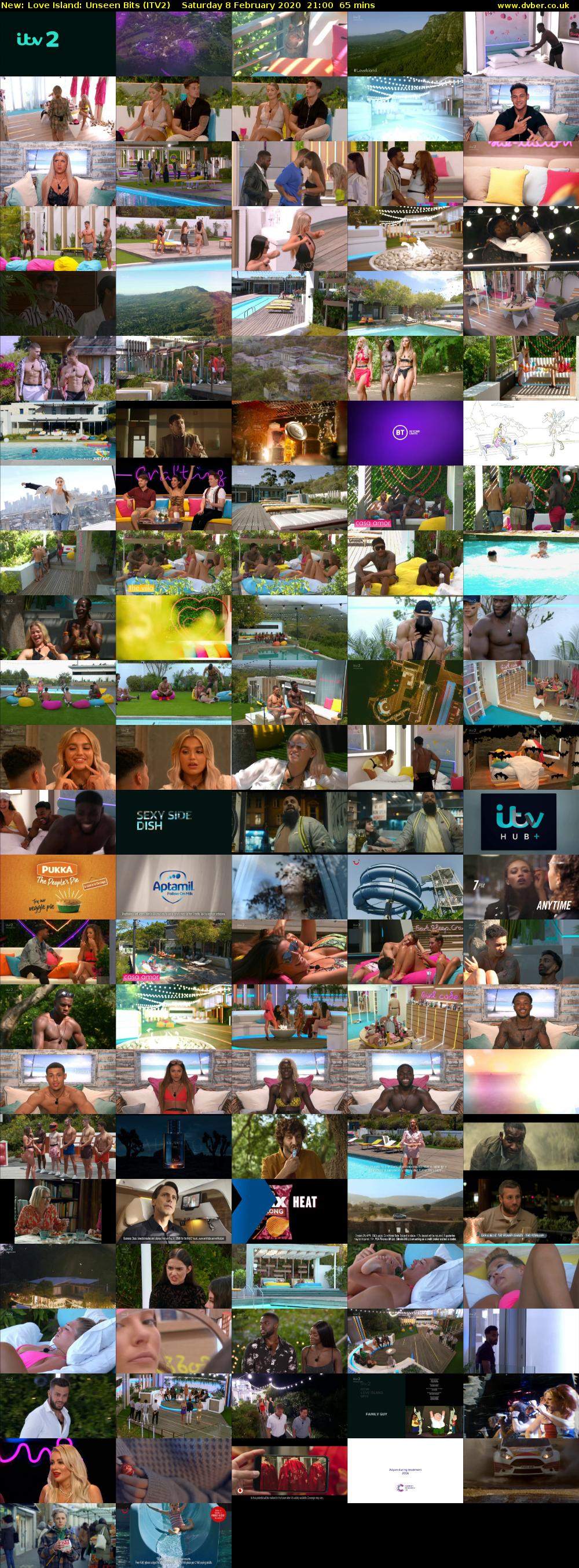 Love Island: Unseen Bits (ITV2) Saturday 8 February 2020 21:00 - 22:05