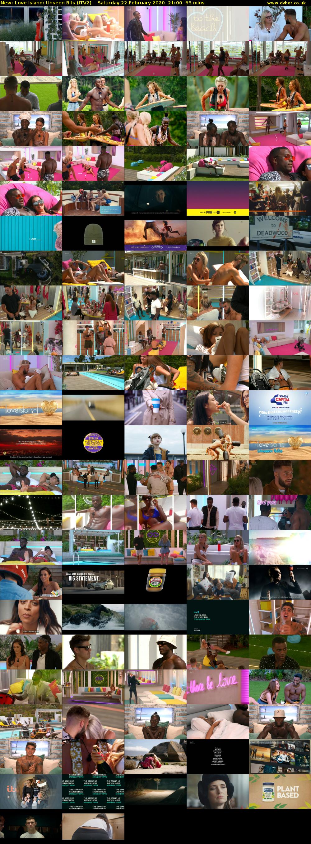 Love Island: Unseen Bits (ITV2) Saturday 22 February 2020 21:00 - 22:05