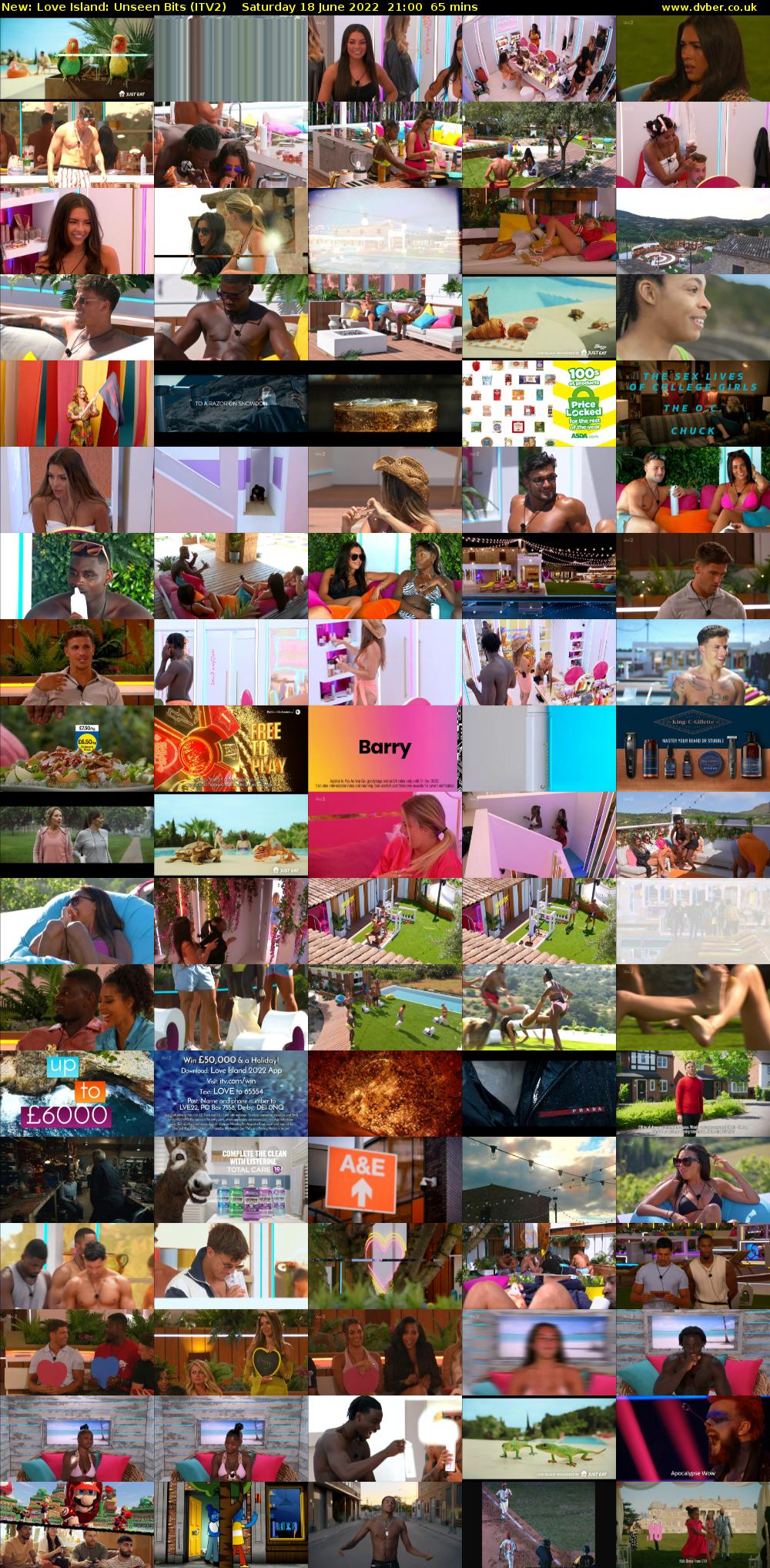 Love Island: Unseen Bits (ITV2) Saturday 18 June 2022 21:00 - 22:05