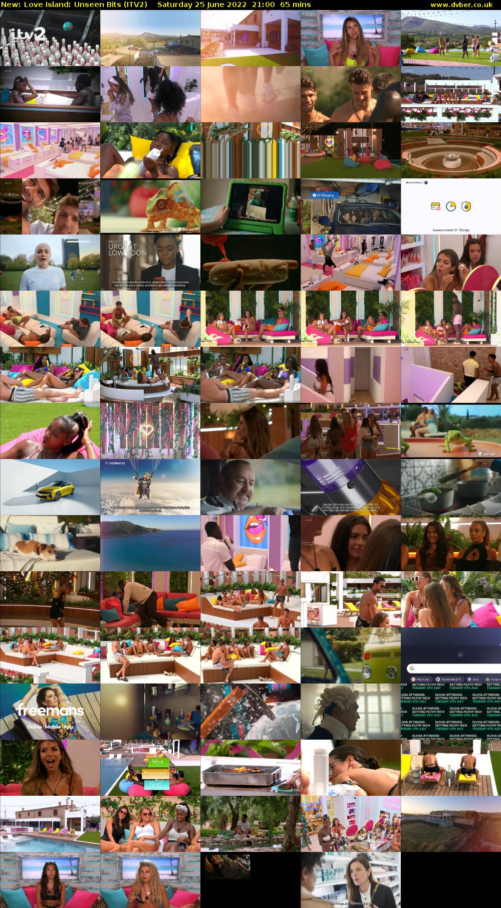 Love Island: Unseen Bits (ITV2) Saturday 25 June 2022 21:00 - 22:05