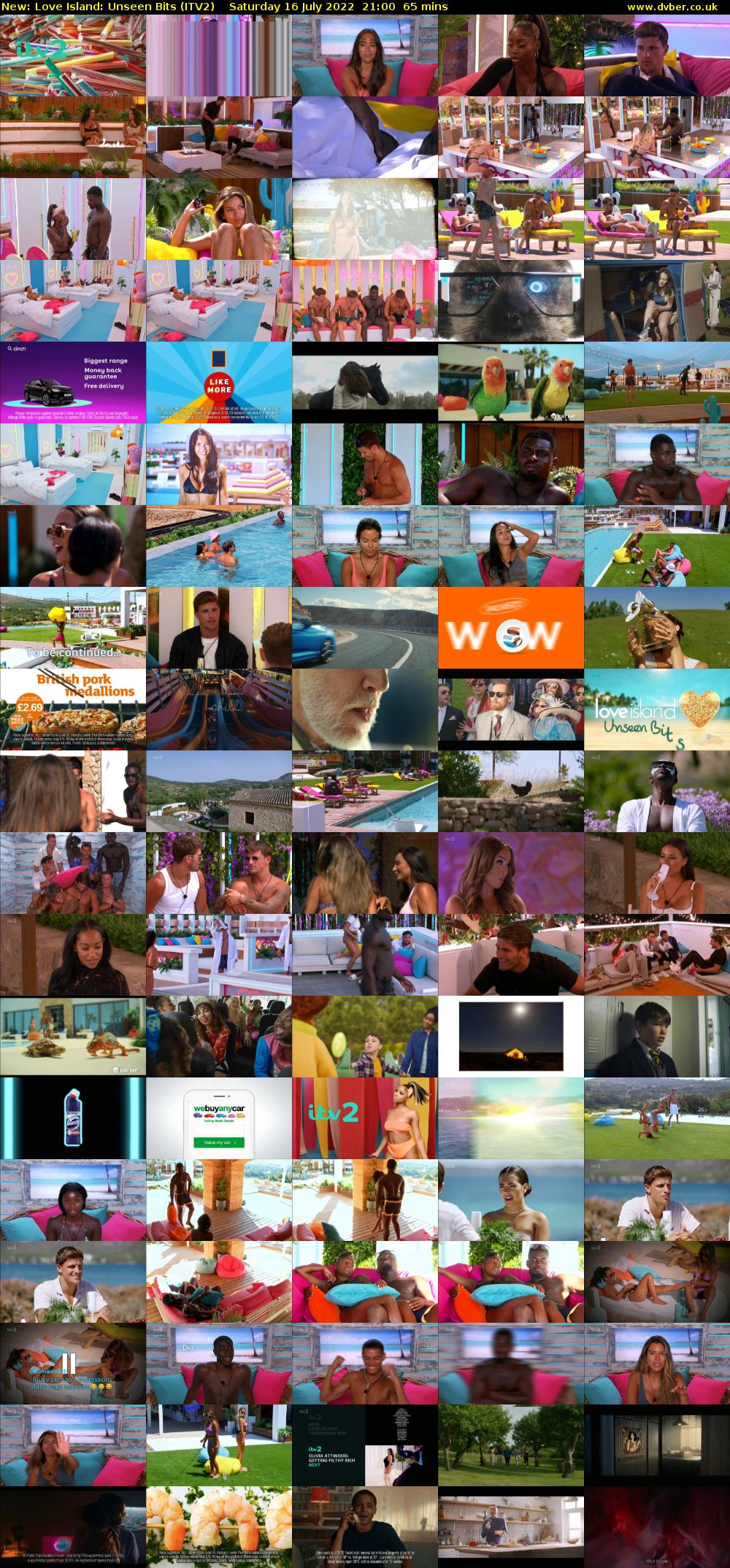 Love Island: Unseen Bits (ITV2) Saturday 16 July 2022 21:00 - 22:05