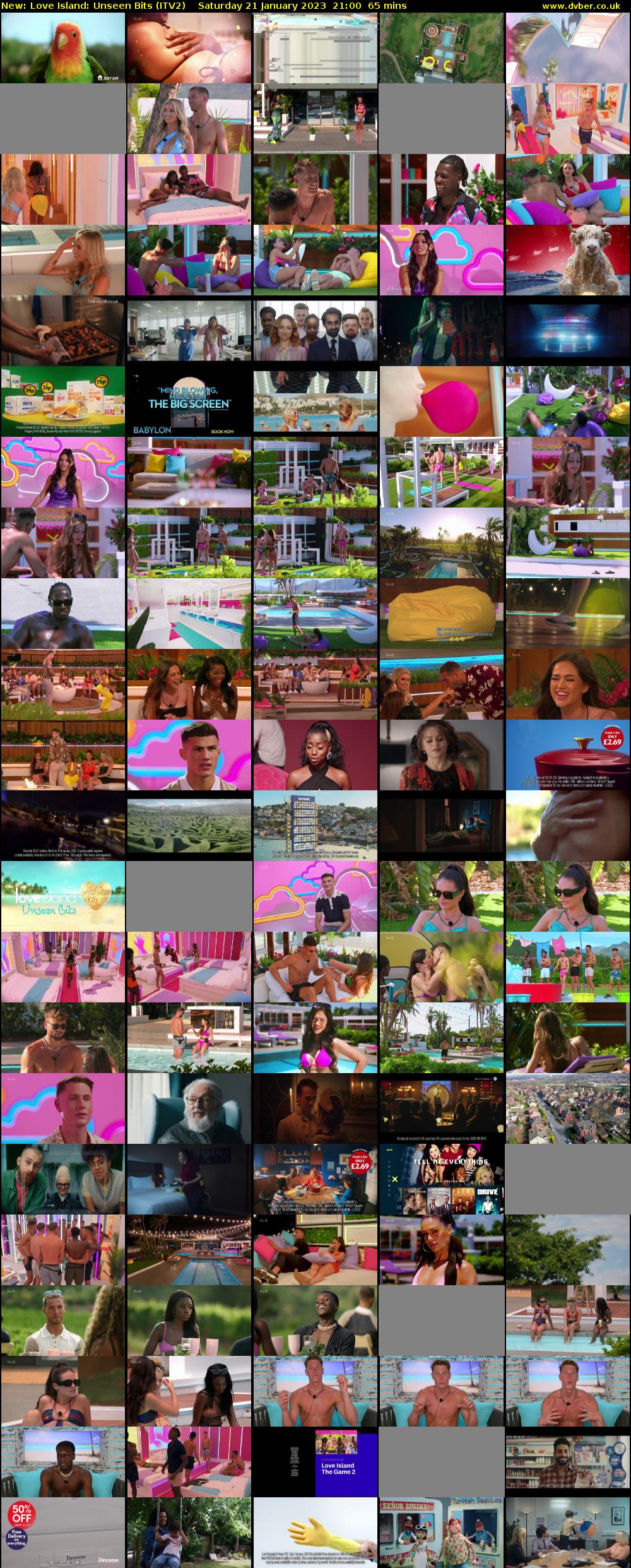 Love Island: Unseen Bits (ITV2) Saturday 21 January 2023 21:00 - 22:05