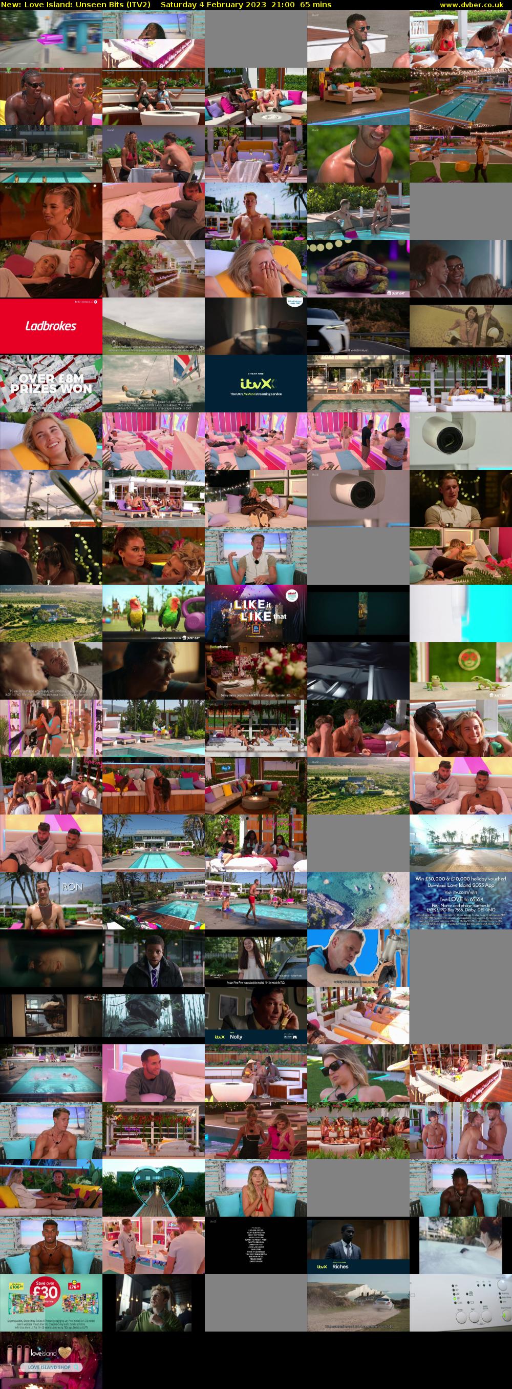 Love Island: Unseen Bits (ITV2) Saturday 4 February 2023 21:00 - 22:05
