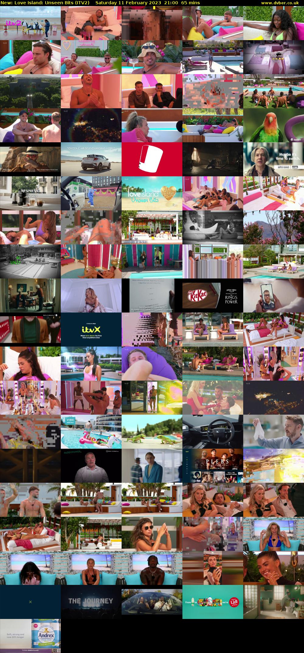 Love Island: Unseen Bits (ITV2) Saturday 11 February 2023 21:00 - 22:05
