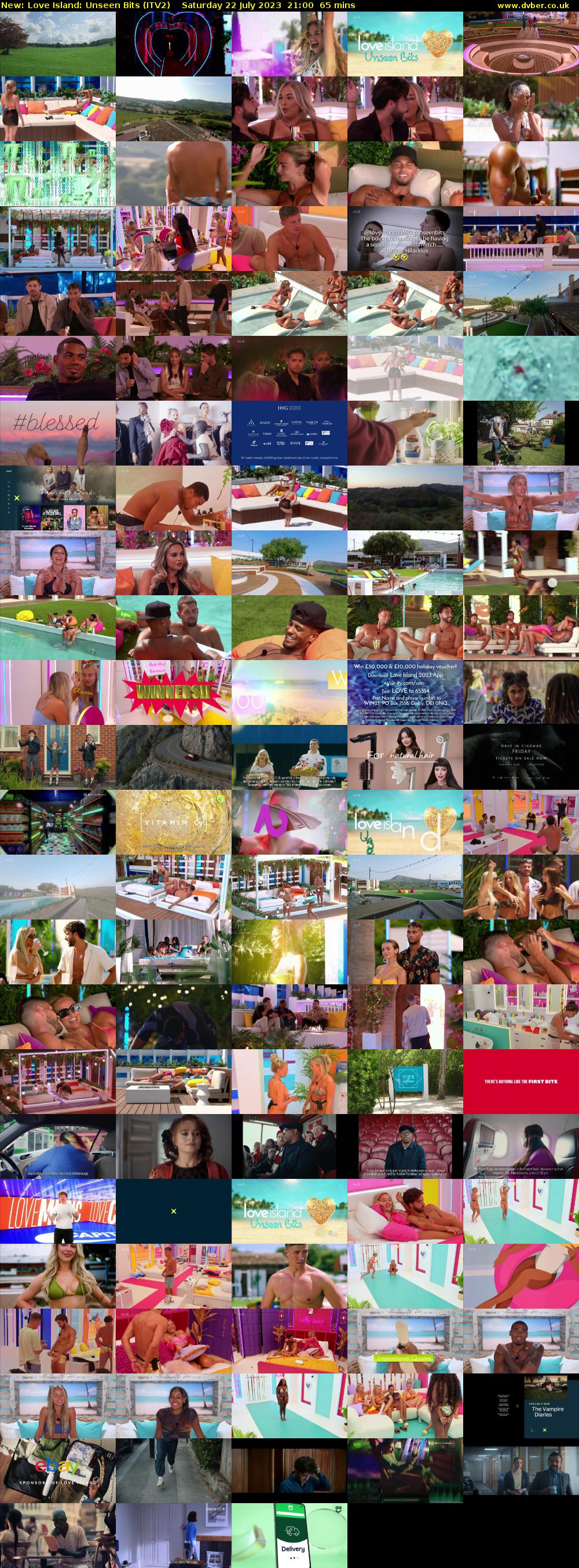 Love Island: Unseen Bits (ITV2) Saturday 22 July 2023 21:00 - 22:05