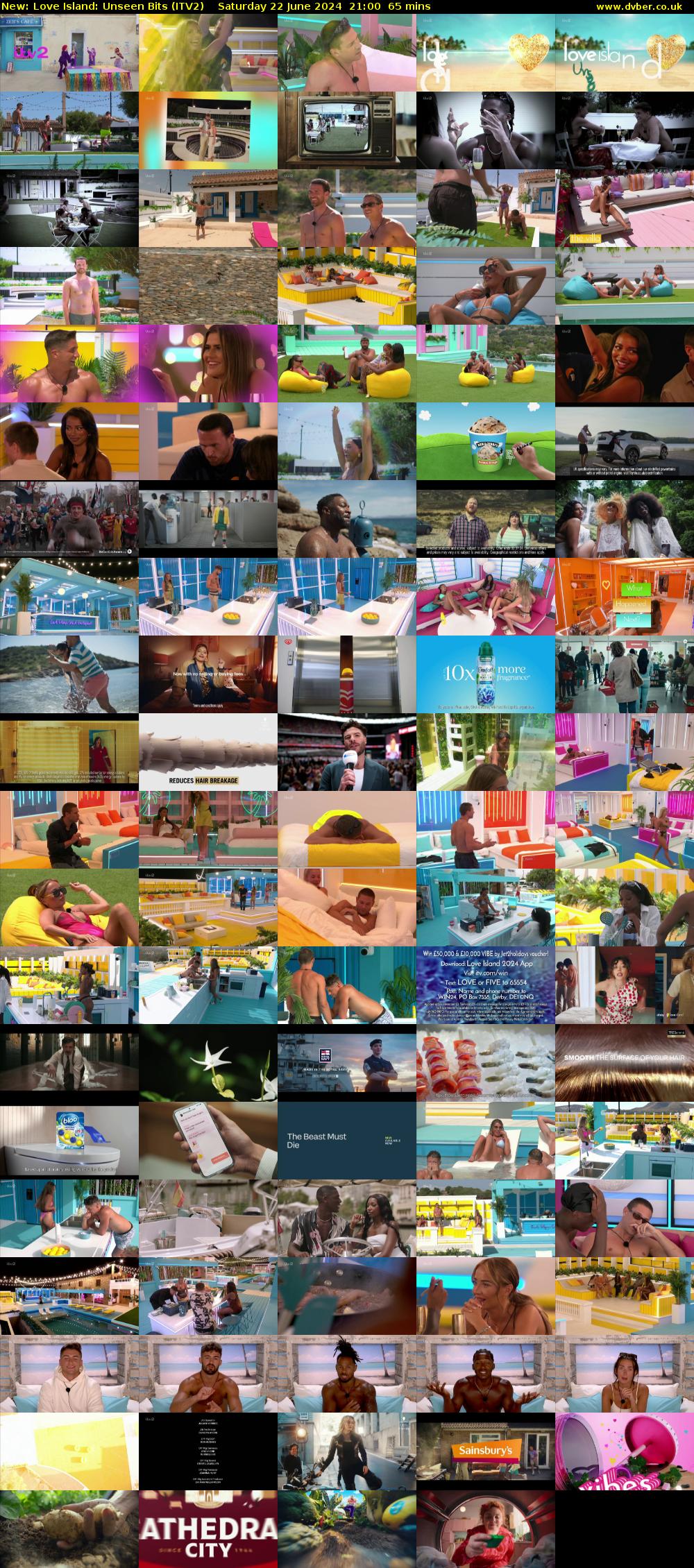 Love Island: Unseen Bits (ITV2) Saturday 22 June 2024 21:00 - 22:05