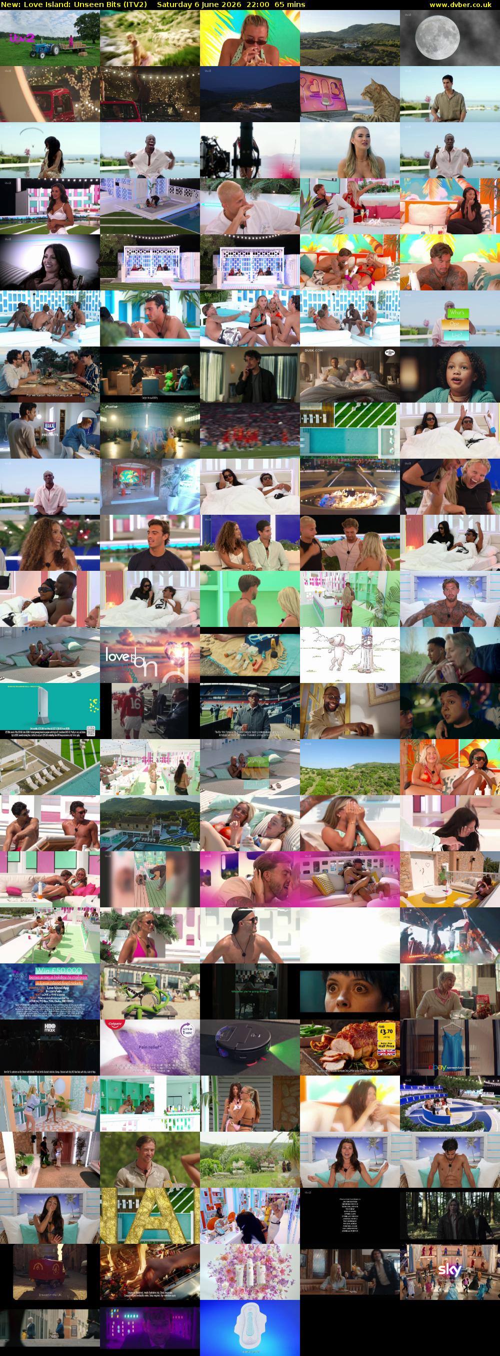 Love Island: Unseen Bits (ITV2) Saturday 6 June 2026 22:00 - 23:05
