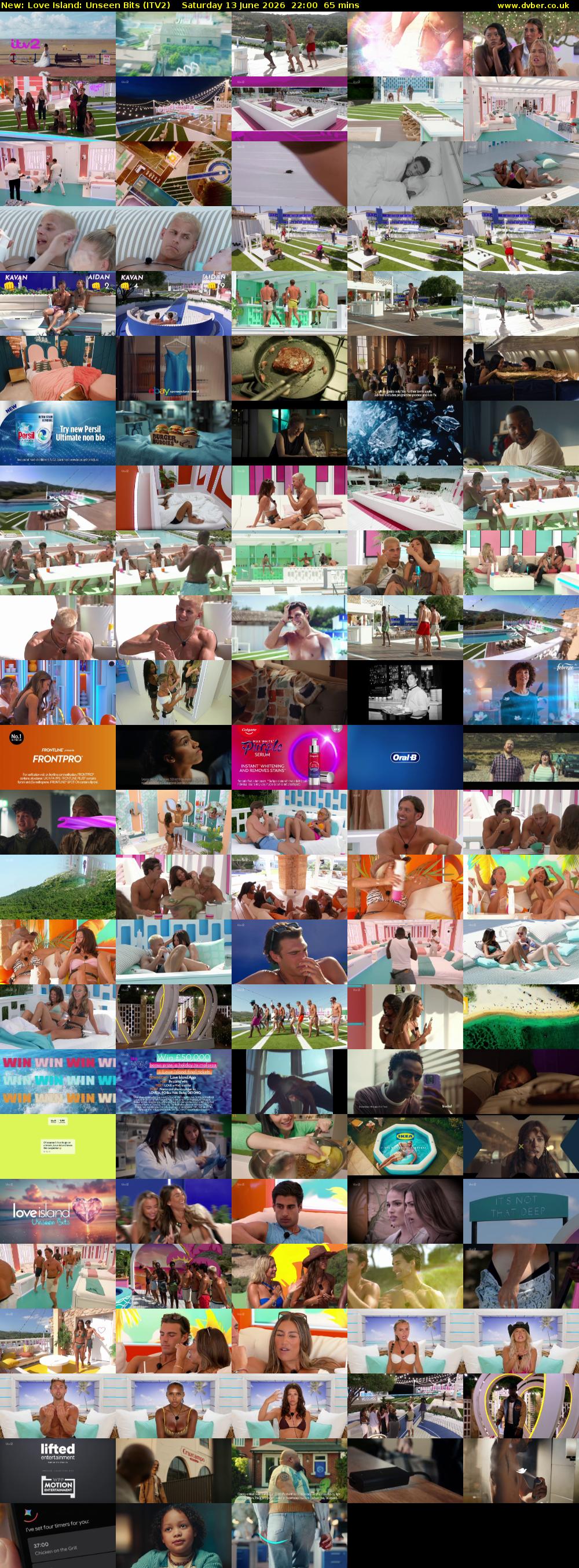 Love Island: Unseen Bits (ITV2) Saturday 13 June 2026 22:00 - 23:05