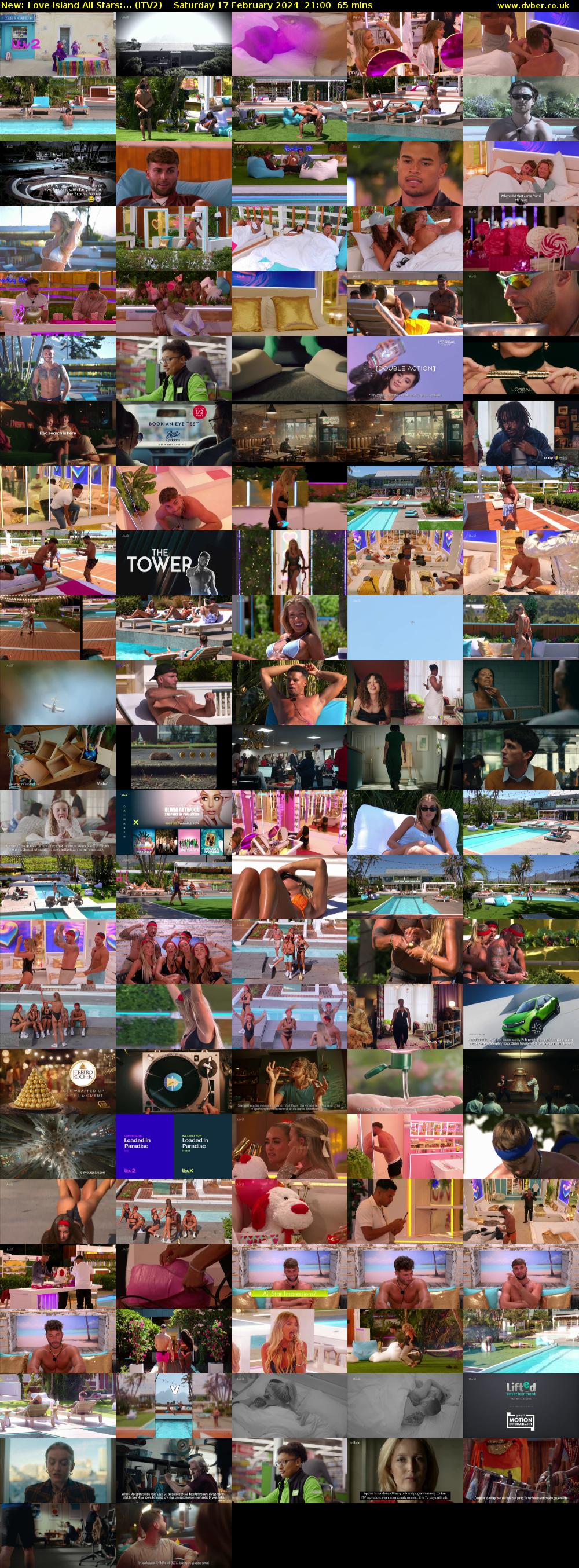 Love Island All Stars:... (ITV2) Saturday 17 February 2024 21:00 - 22:05