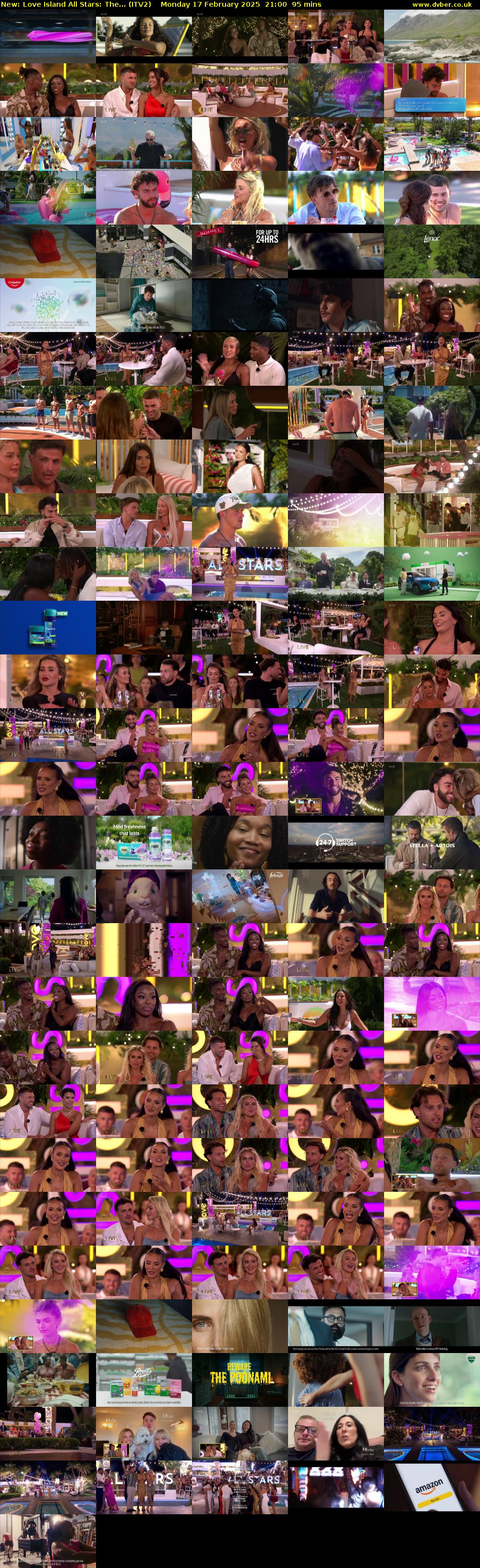 Love Island All Stars: The... (ITV2) Monday 17 February 2025 21:00 - 22:35