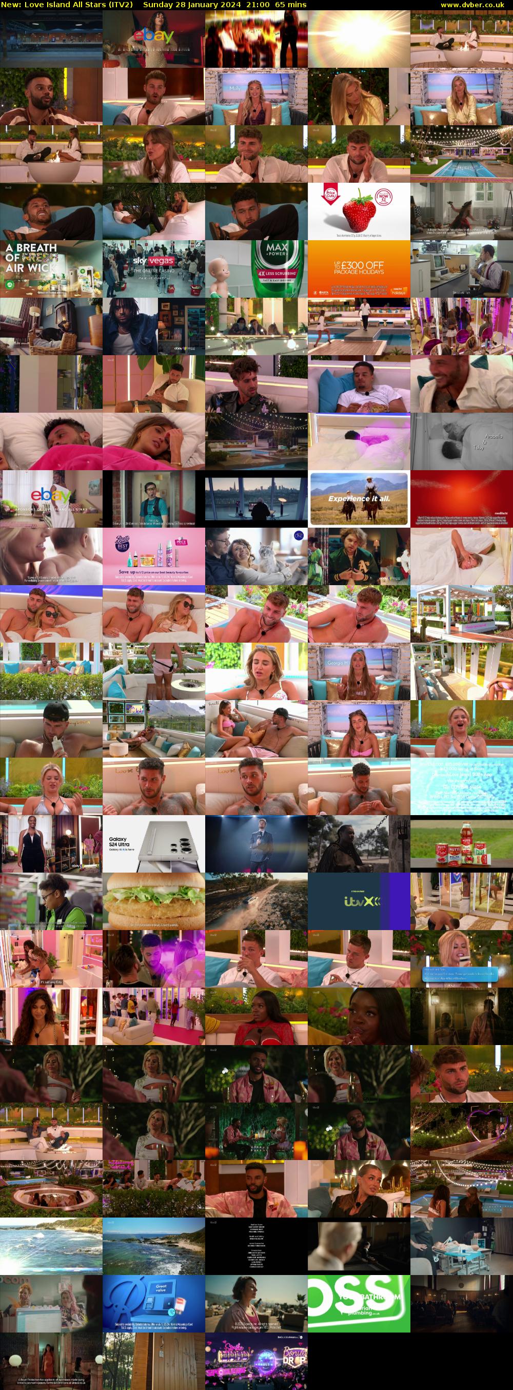 Love Island All Stars (ITV2) Sunday 28 January 2024 21:00 - 22:05