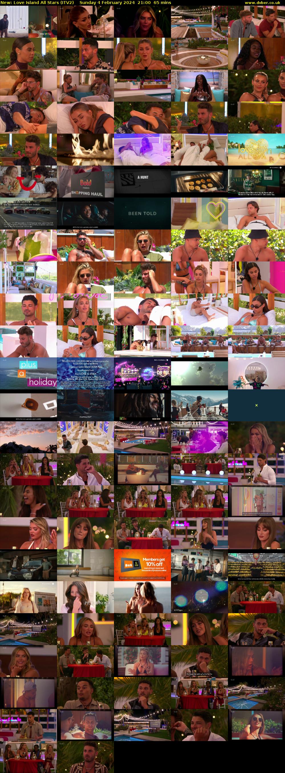 Love Island All Stars (ITV2) Sunday 4 February 2024 21:00 - 22:05