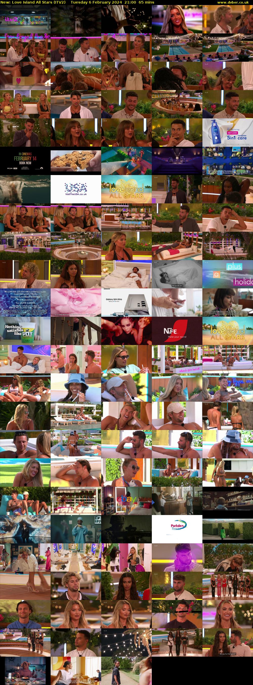 Love Island All Stars (ITV2) Tuesday 6 February 2024 21:00 - 22:05
