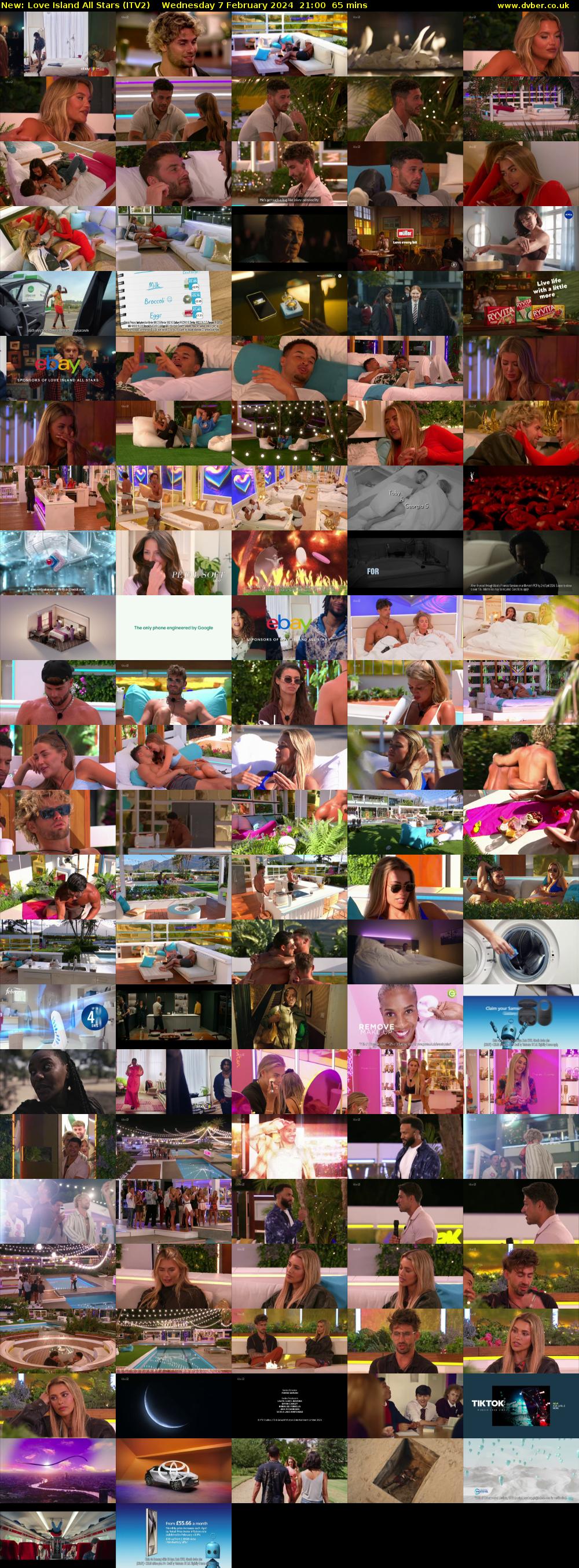Love Island All Stars (ITV2) Wednesday 7 February 2024 21:00 - 22:05