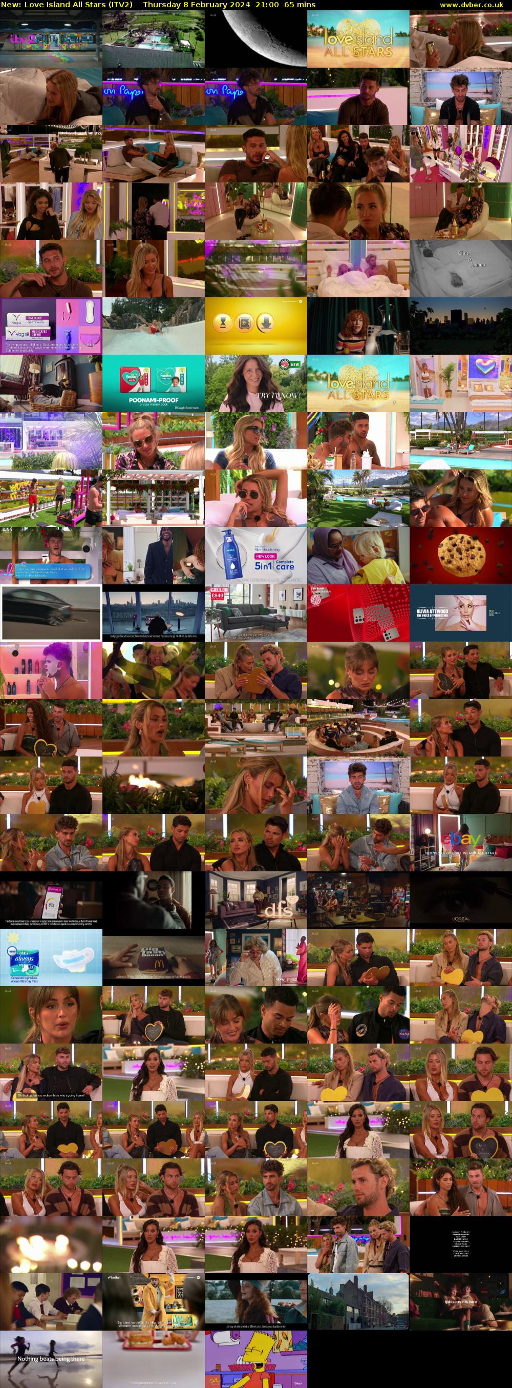 Love Island All Stars (ITV2) Thursday 8 February 2024 21:00 - 22:05