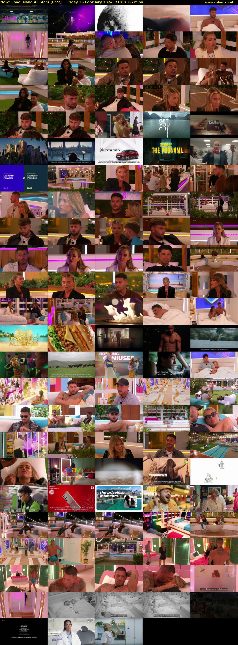 Love Island All Stars (ITV2) Friday 16 February 2024 21:00 - 22:05