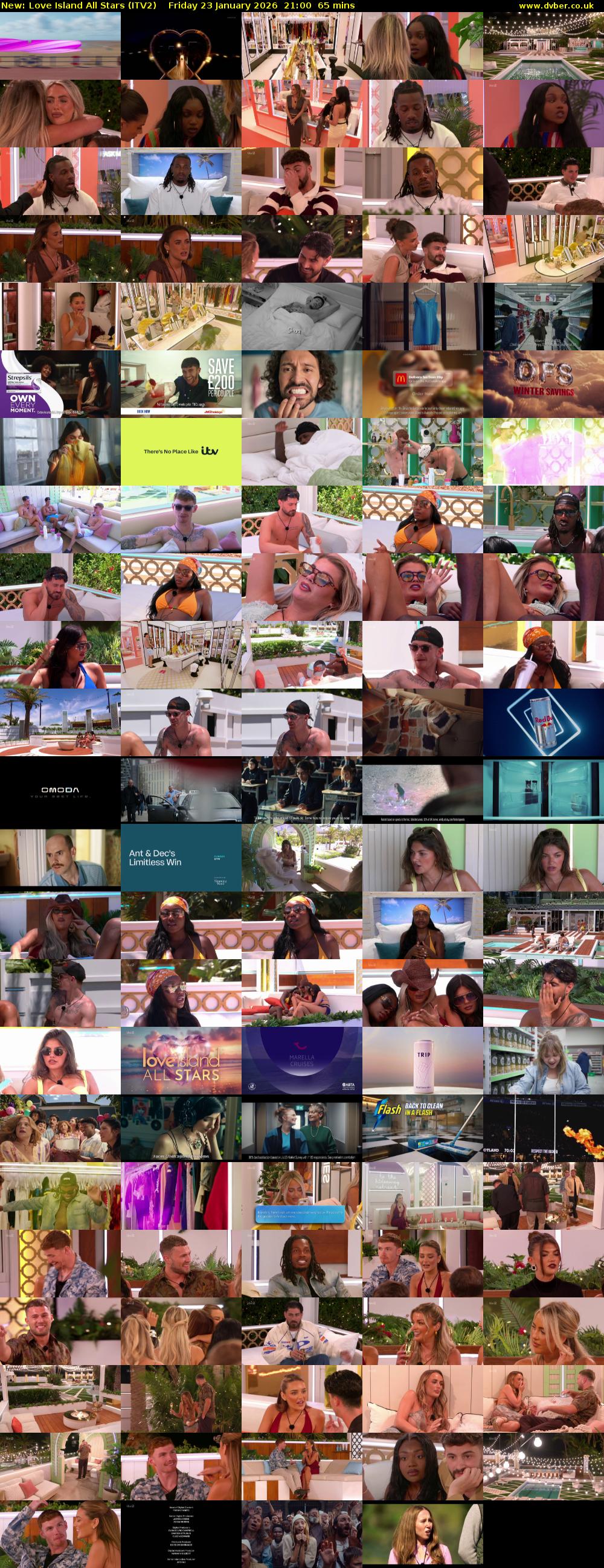 Love Island All Stars (ITV2) Friday 23 January 2026 21:00 - 22:05
