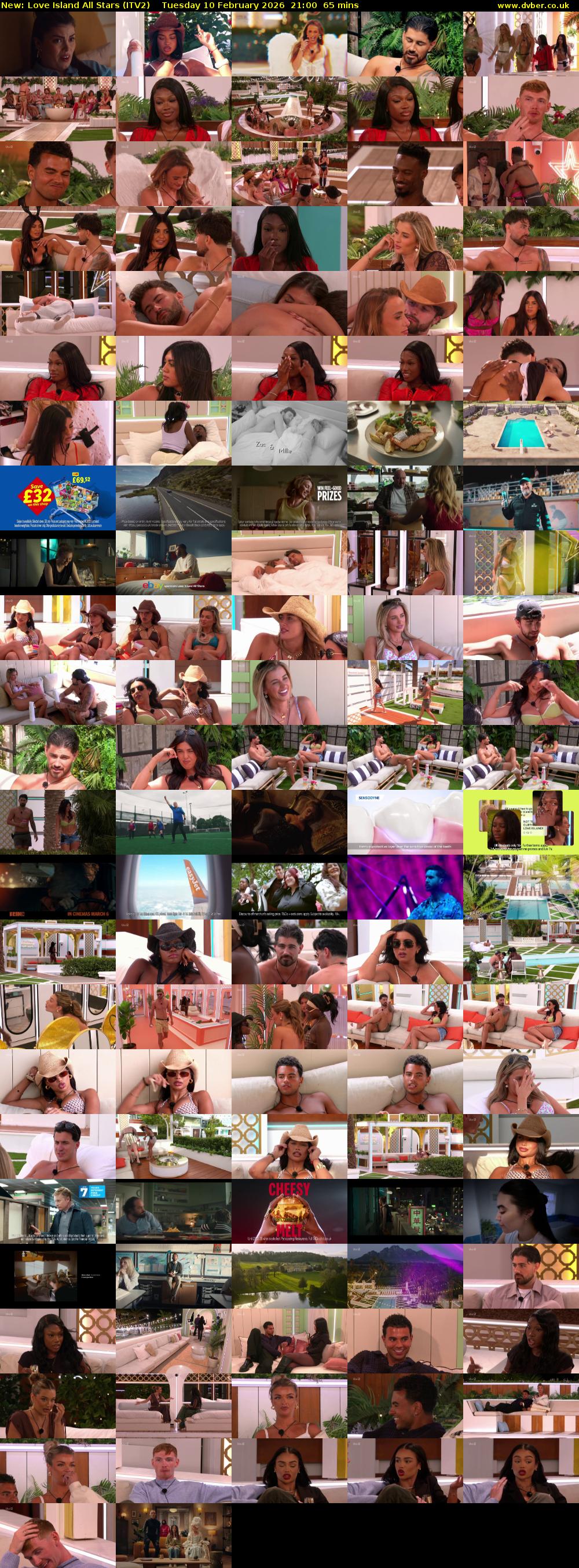 Love Island All Stars (ITV2) Tuesday 10 February 2026 21:00 - 22:05