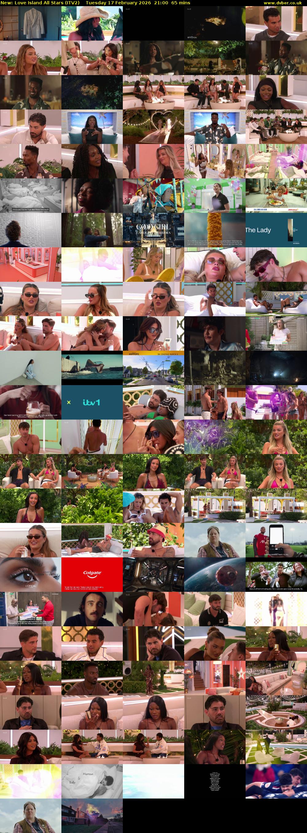 Love Island All Stars (ITV2) Tuesday 17 February 2026 21:00 - 22:05