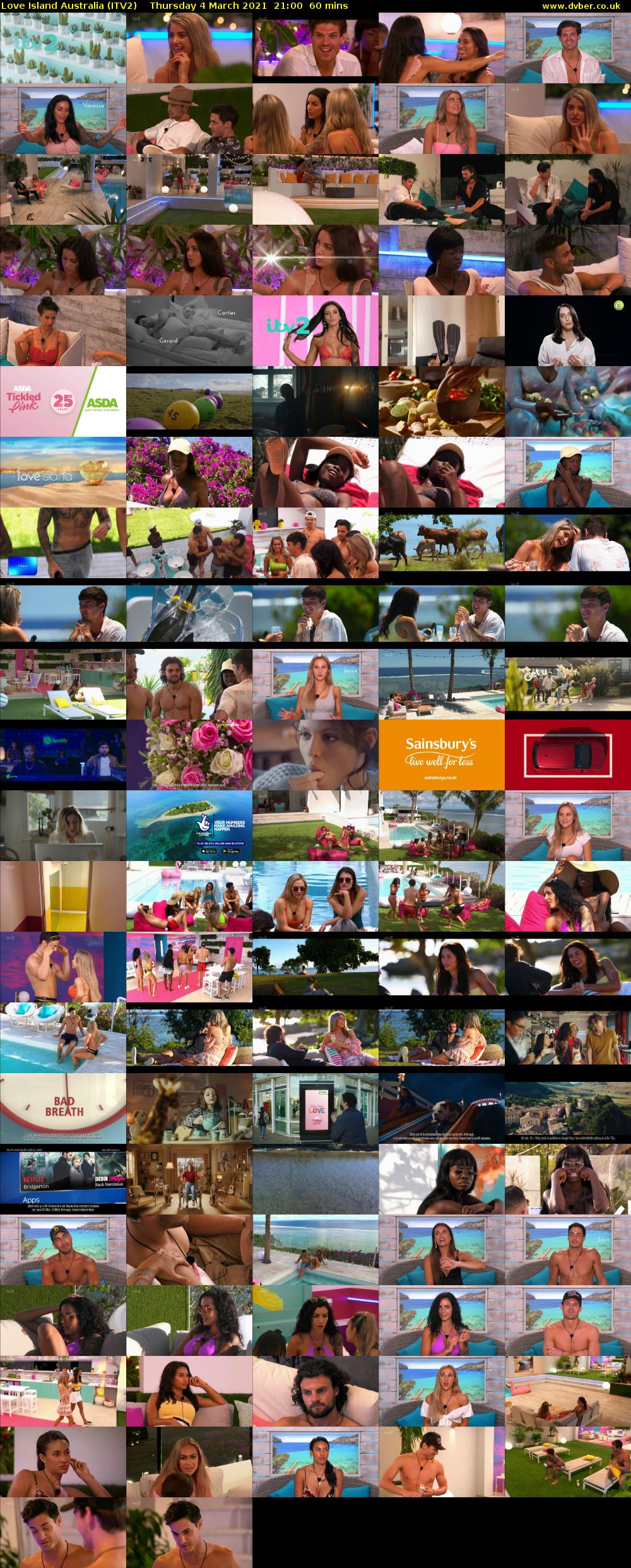 Love Island Australia (ITV2) Thursday 4 March 2021 21:00 - 22:00