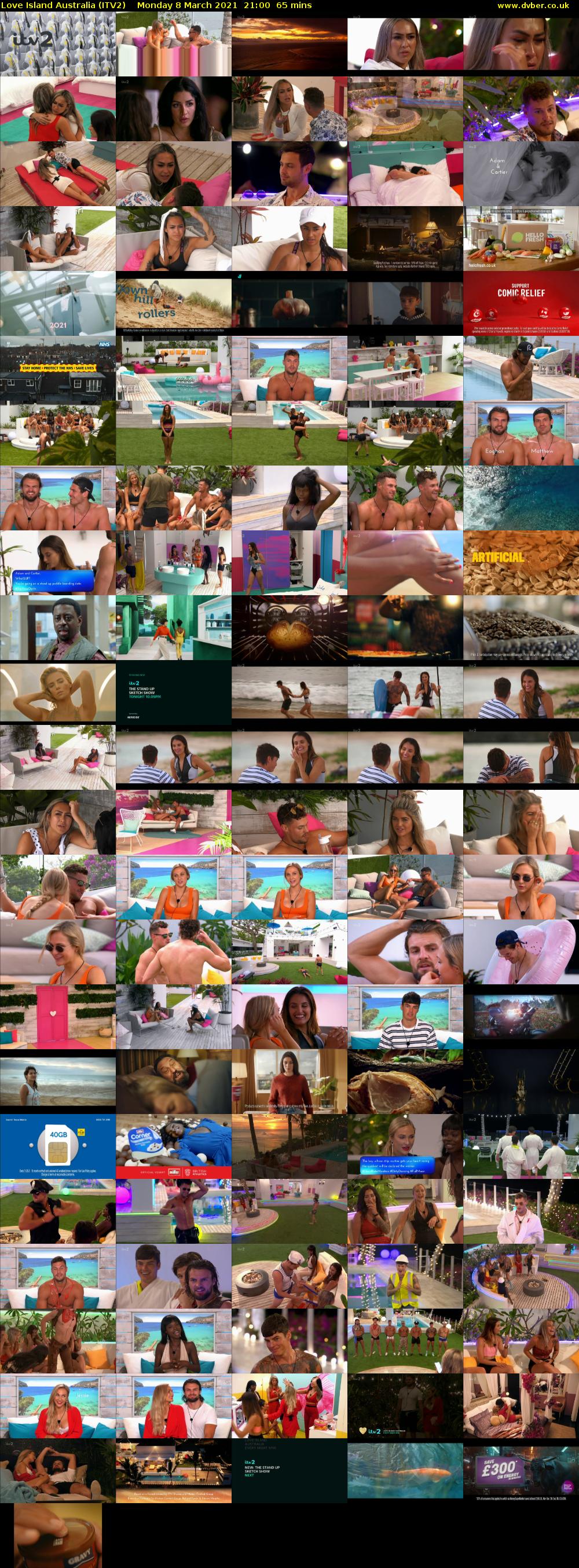 Love Island Australia (ITV2) Monday 8 March 2021 21:00 - 22:05