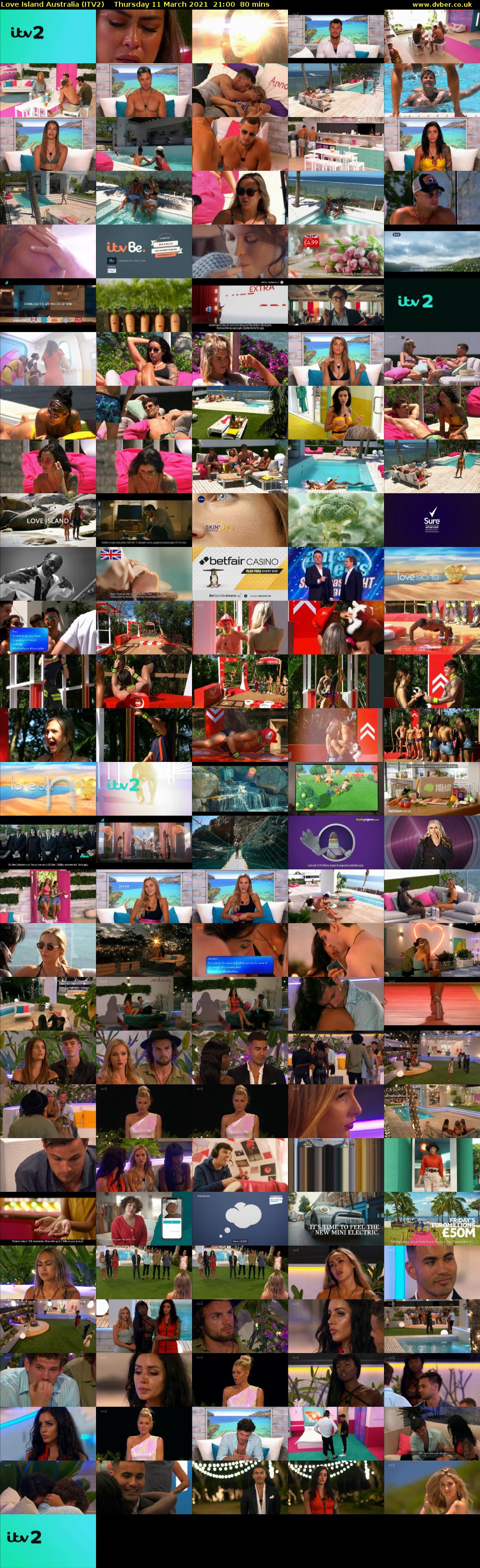 Love Island Australia (ITV2) Thursday 11 March 2021 21:00 - 22:20