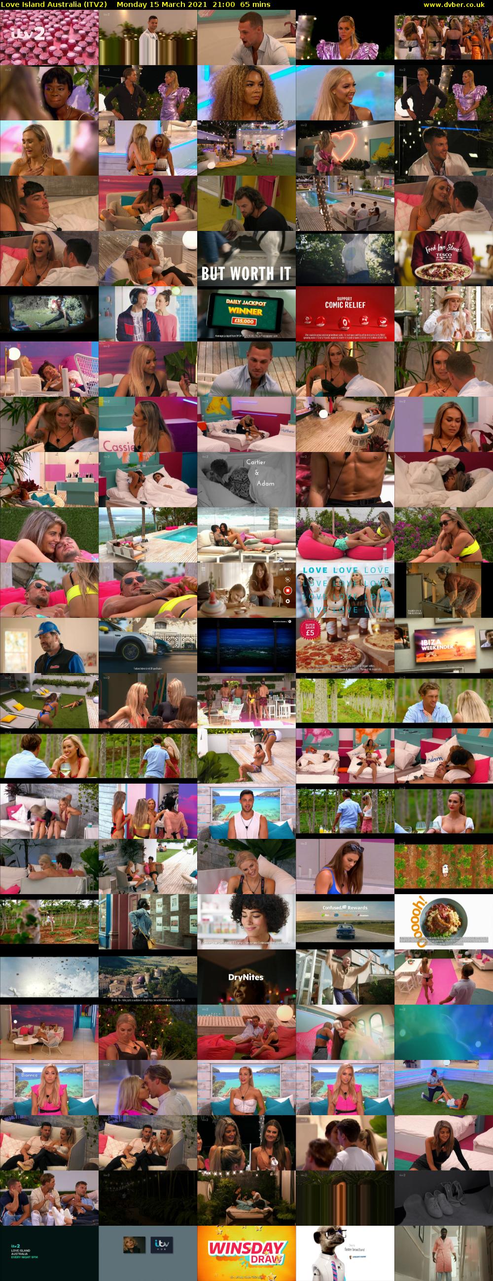 Love Island Australia (ITV2) Monday 15 March 2021 21:00 - 22:05