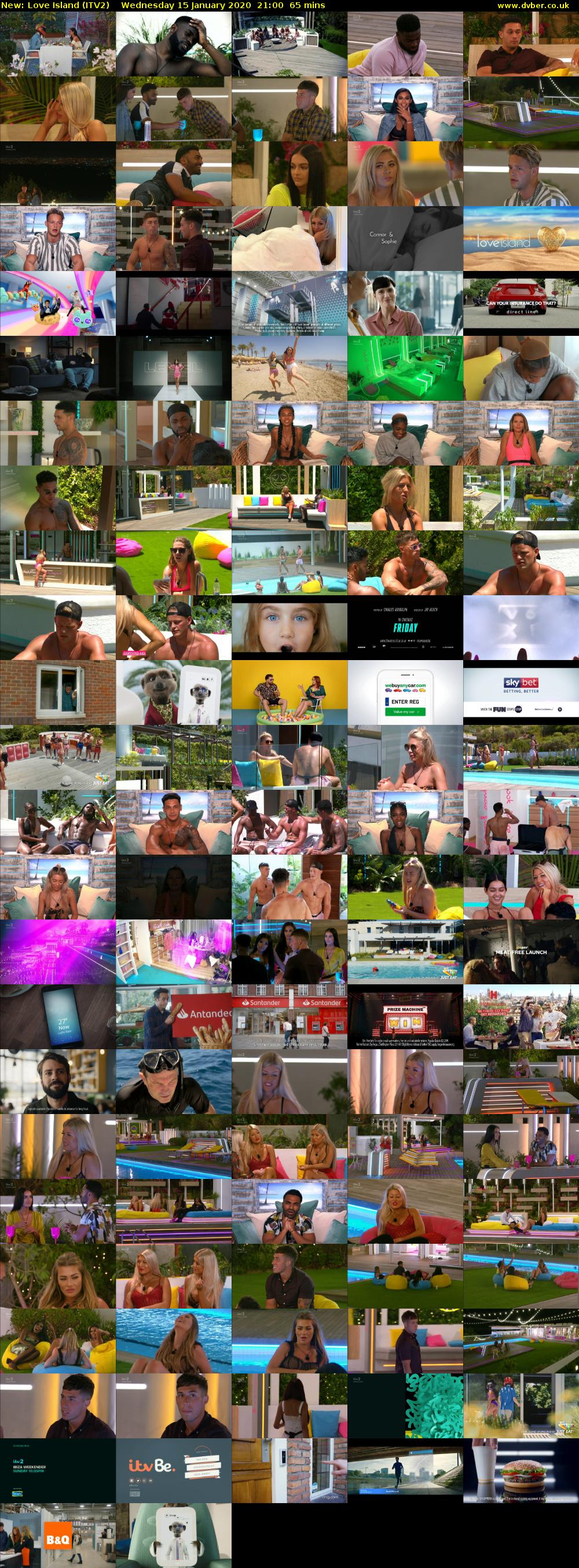 Love Island (ITV2) Wednesday 15 January 2020 21:00 - 22:05