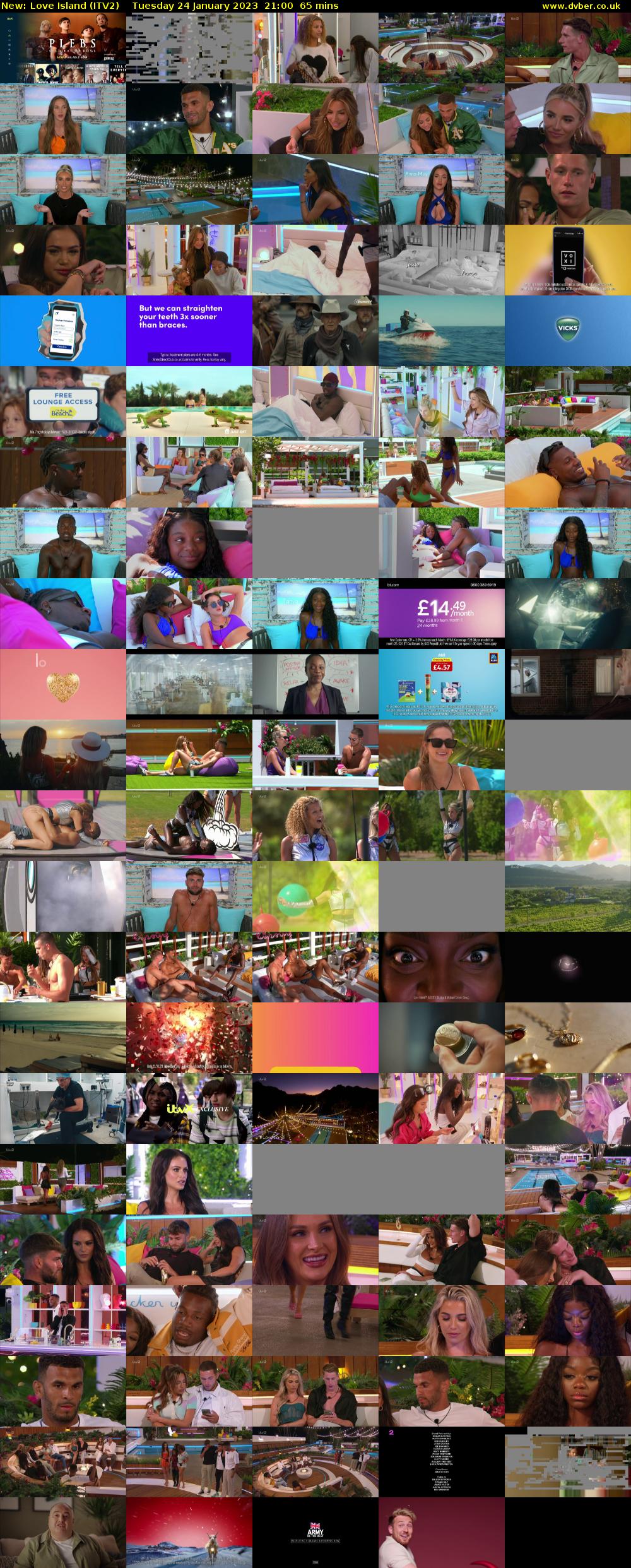 Love Island (ITV2) Tuesday 24 January 2023 21:00 - 22:05