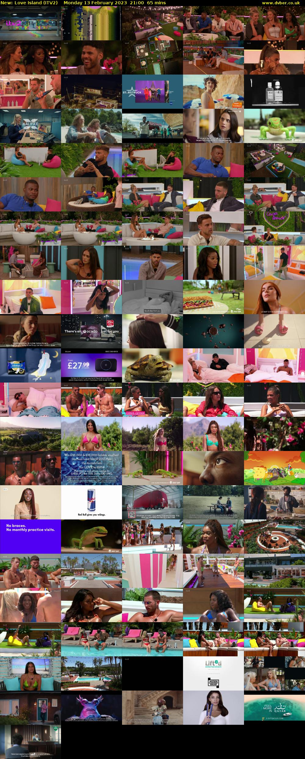 Love Island (ITV2) Monday 13 February 2023 21:00 - 22:05