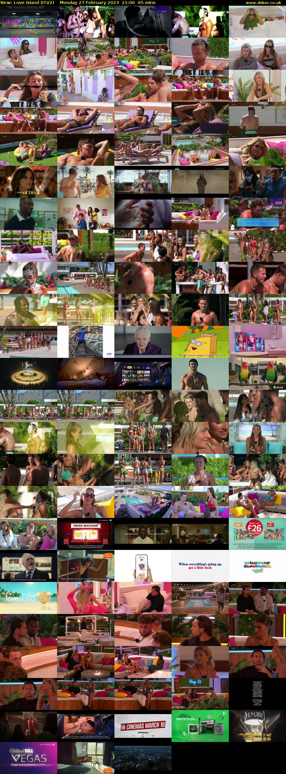 Love Island (ITV2) Monday 27 February 2023 21:00 - 22:05