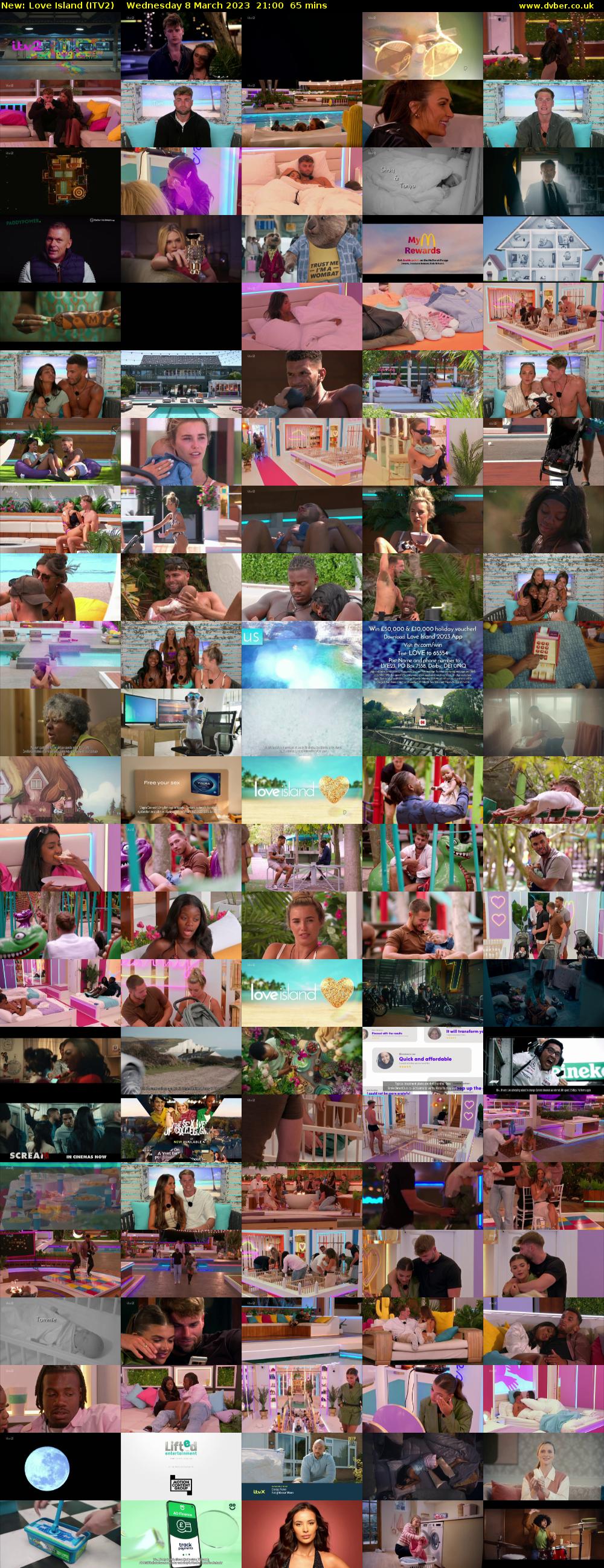 Love Island (ITV2) Wednesday 8 March 2023 21:00 - 22:05
