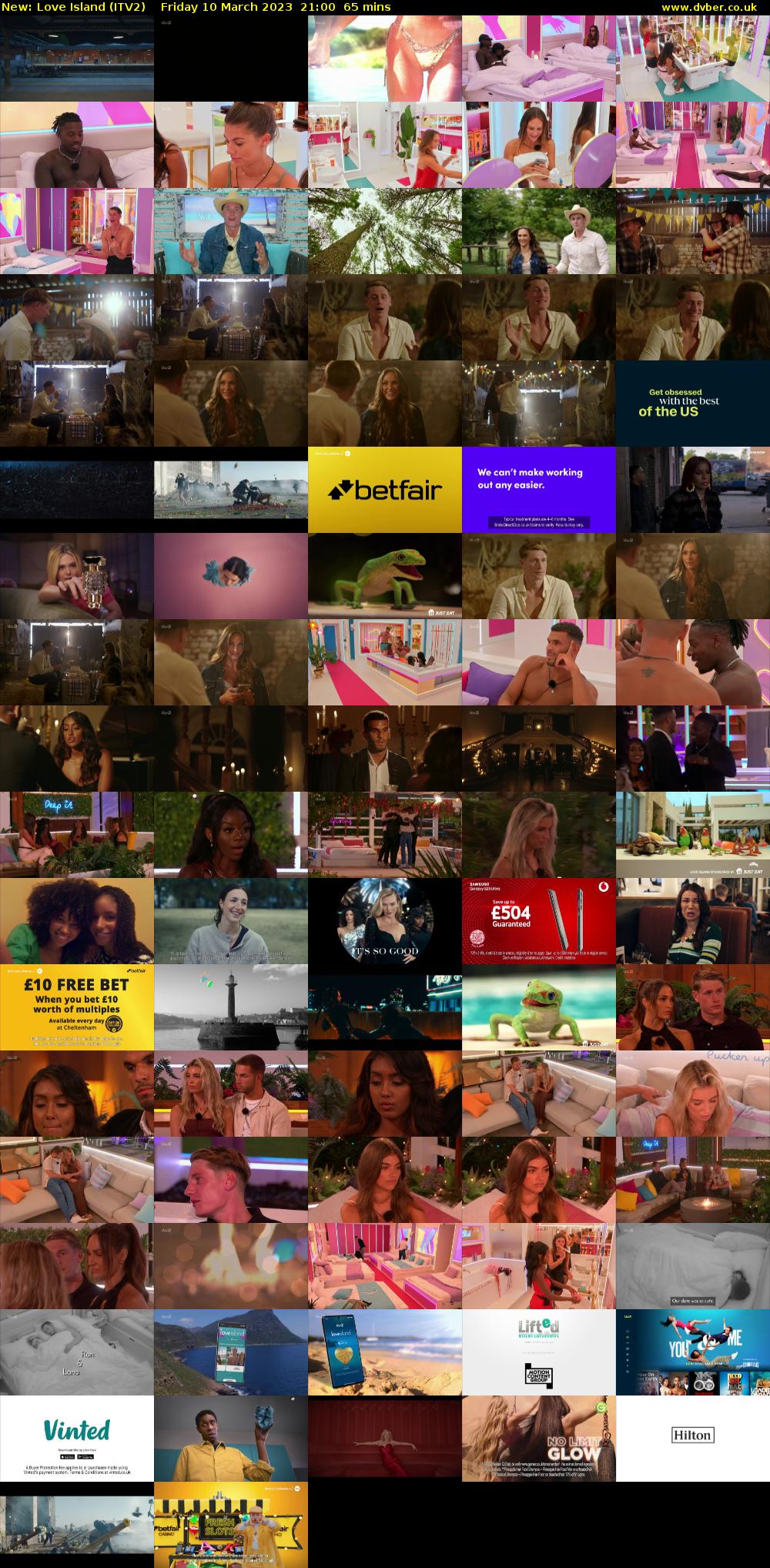 Love Island (ITV2) Friday 10 March 2023 21:00 - 22:05