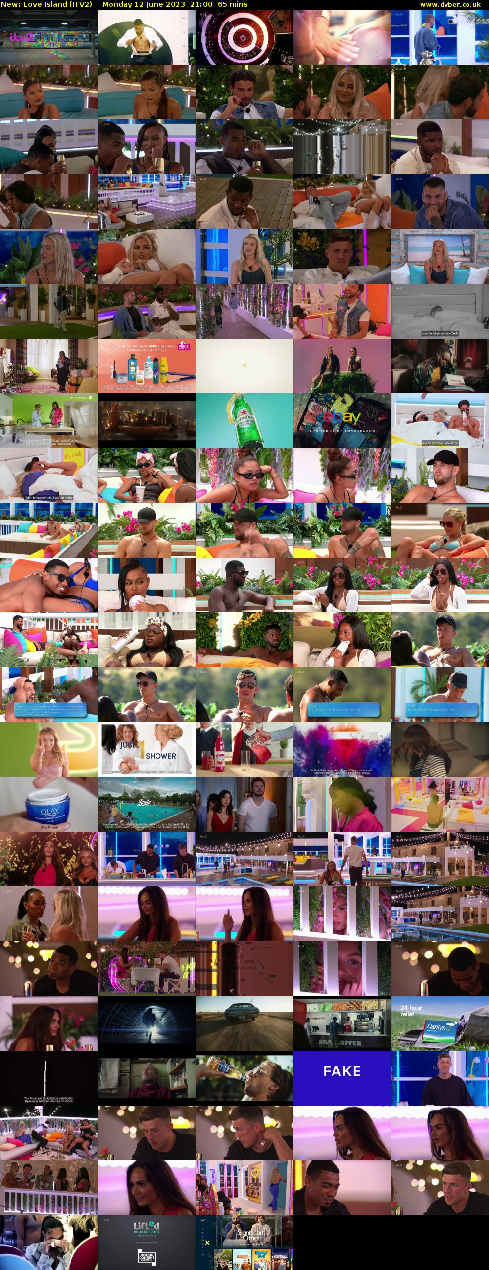 Love Island (ITV2) Monday 12 June 2023 21:00 - 22:05