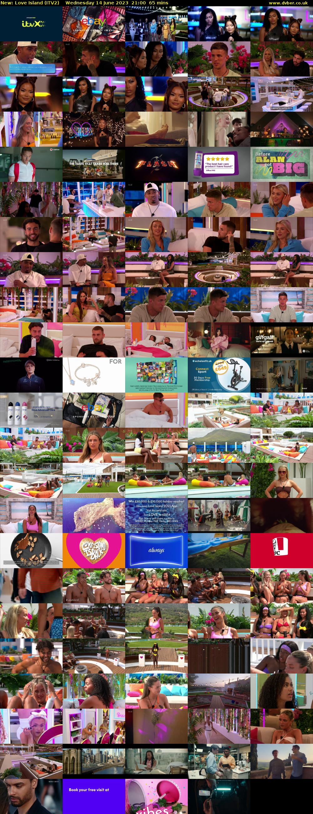 Love Island (ITV2) Wednesday 14 June 2023 21:00 - 22:05