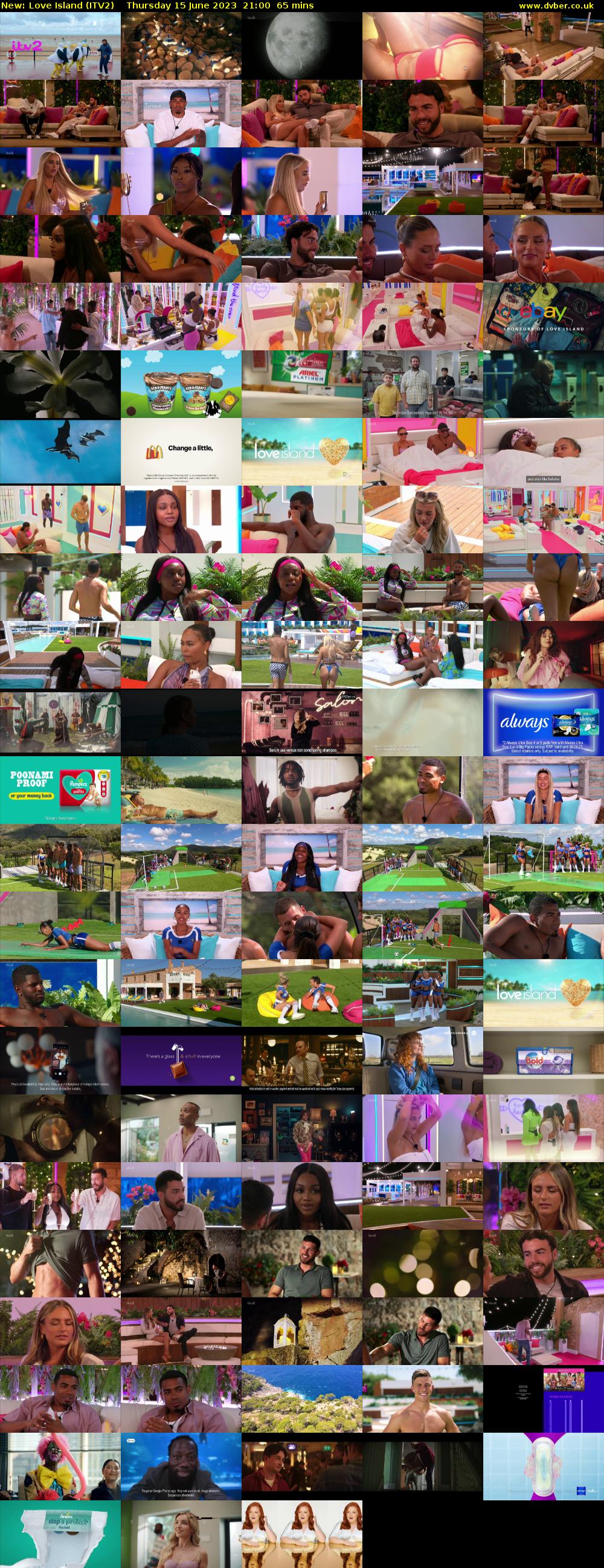 Love Island (ITV2) Thursday 15 June 2023 21:00 - 22:05