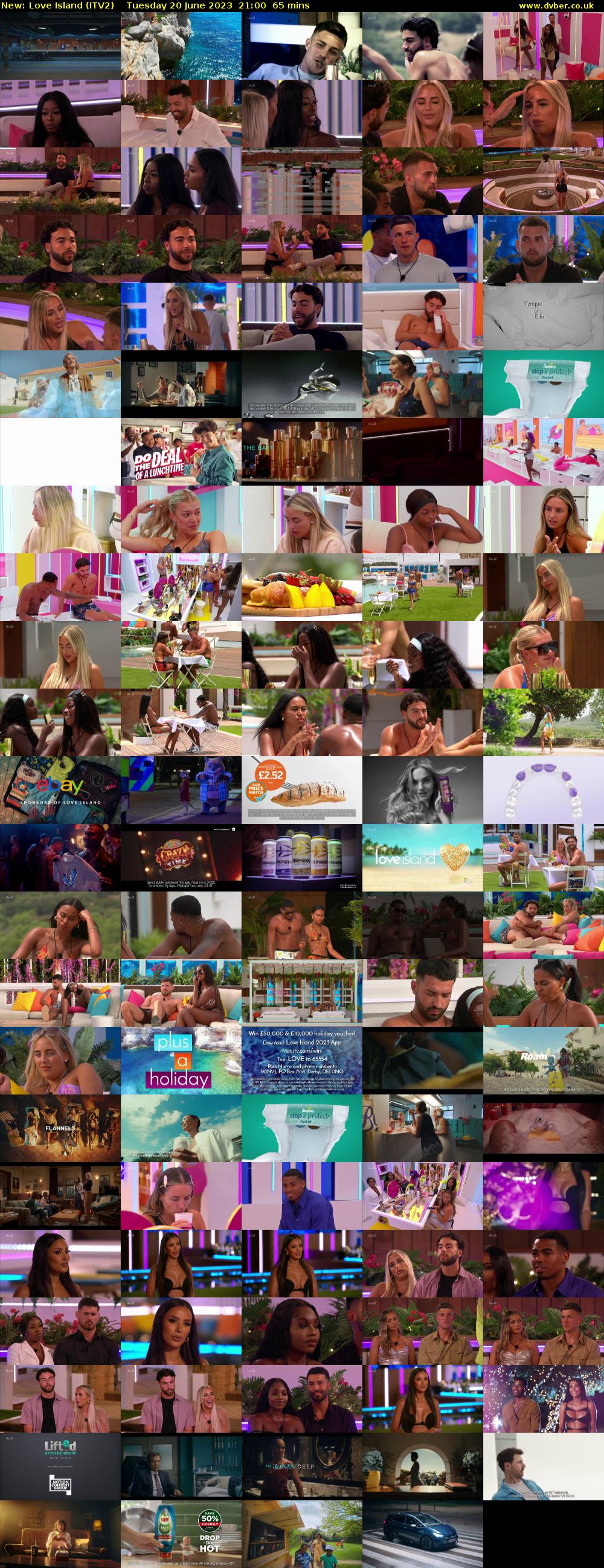 Love Island (ITV2) Tuesday 20 June 2023 21:00 - 22:05