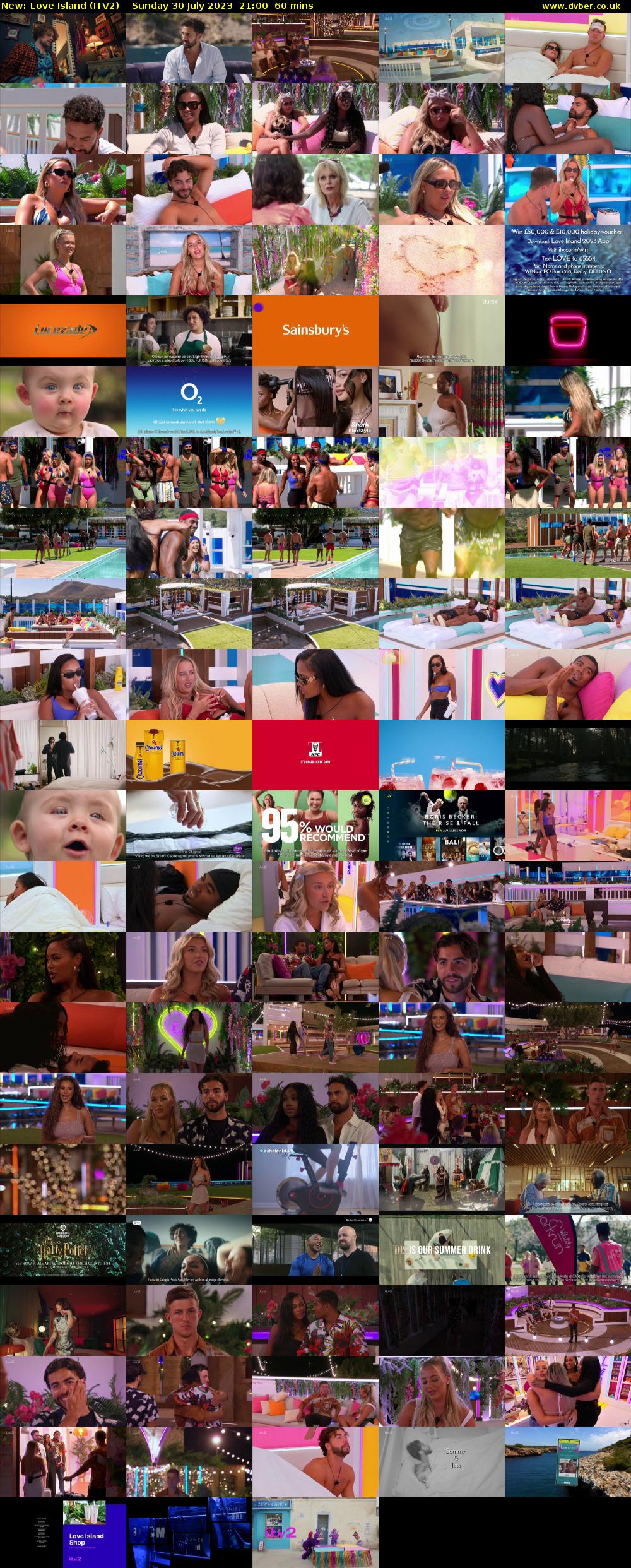 Love Island (ITV2) Sunday 30 July 2023 21:00 - 22:00