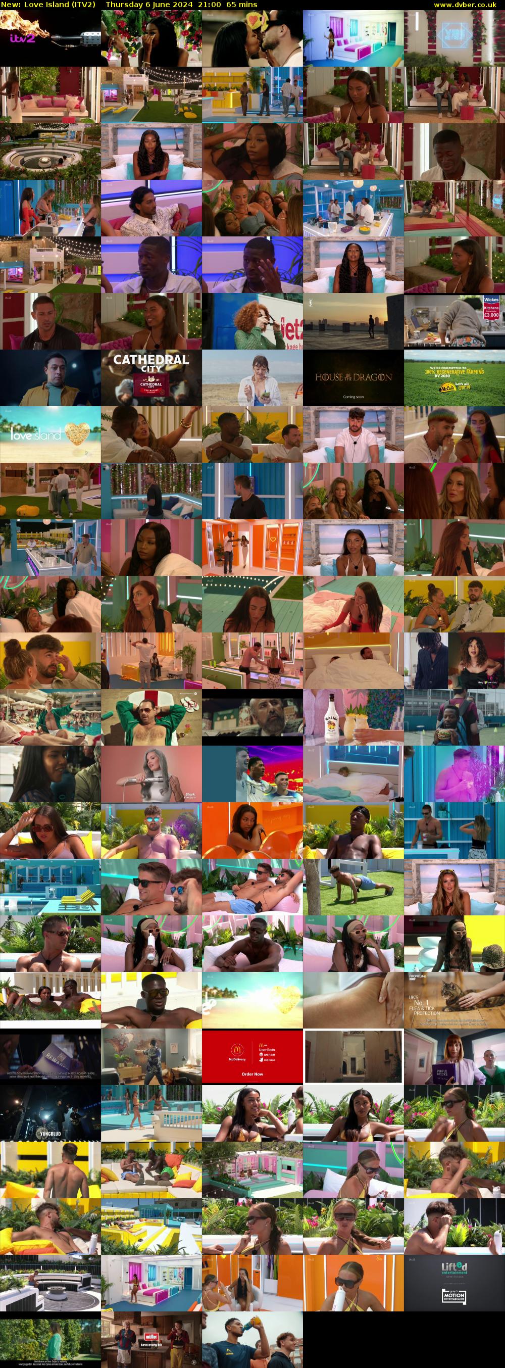 Love Island (ITV2) Thursday 6 June 2024 21:00 - 22:05