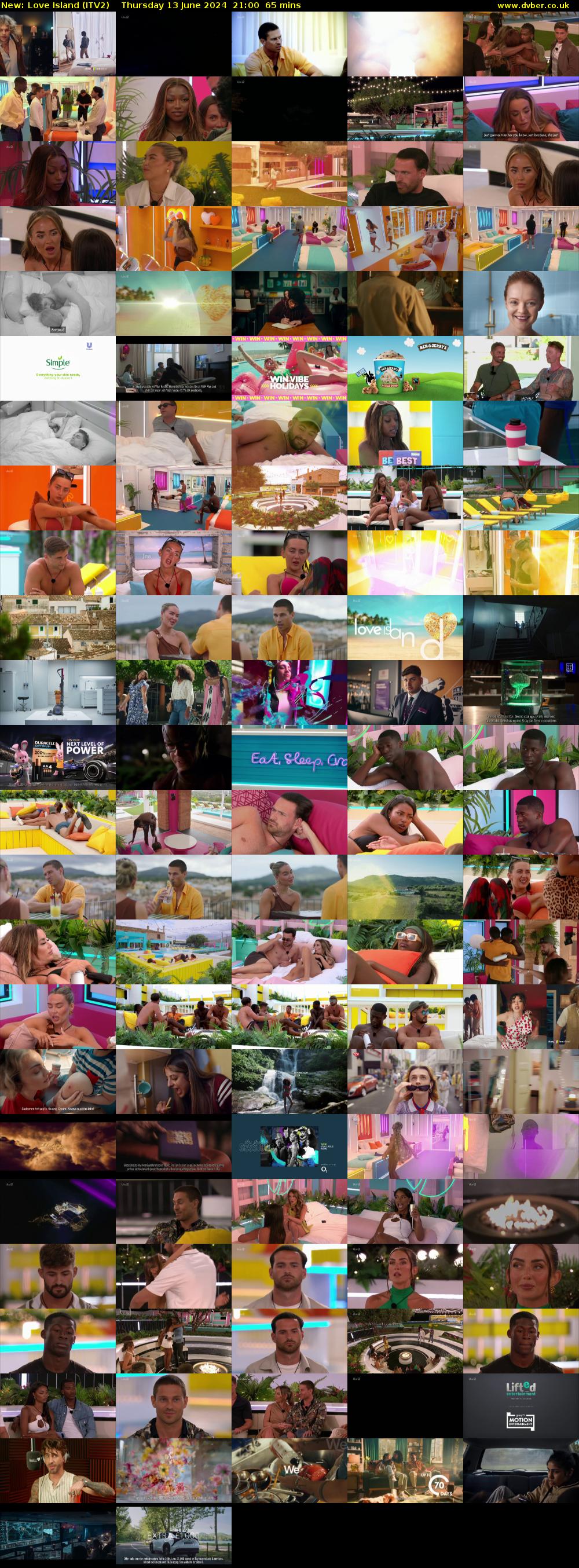 Love Island (ITV2) Thursday 13 June 2024 21:00 - 22:05