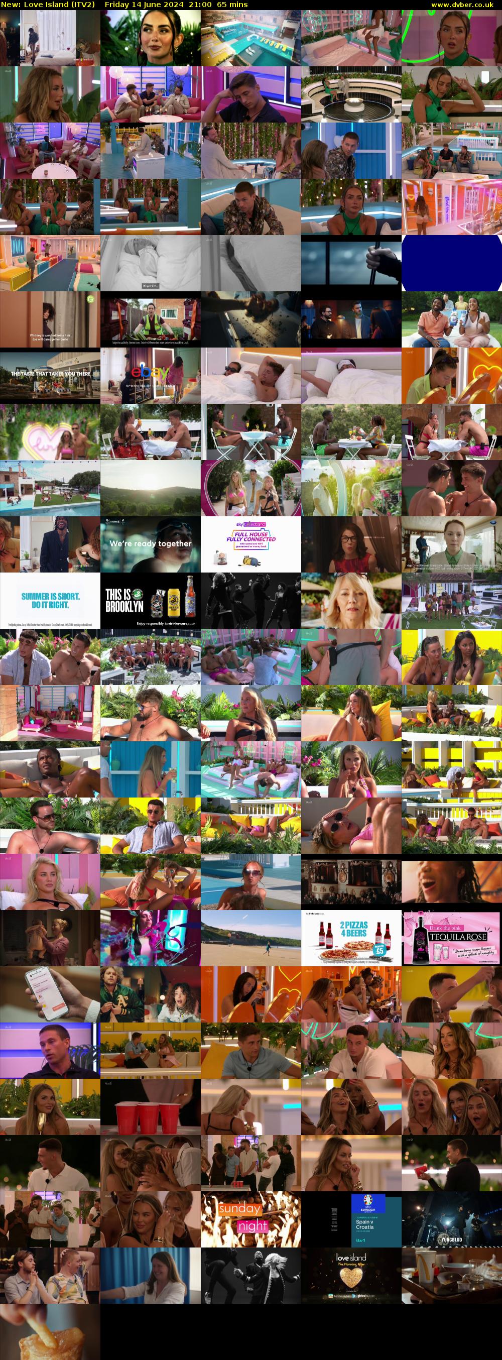 Love Island (ITV2) Friday 14 June 2024 21:00 - 22:05
