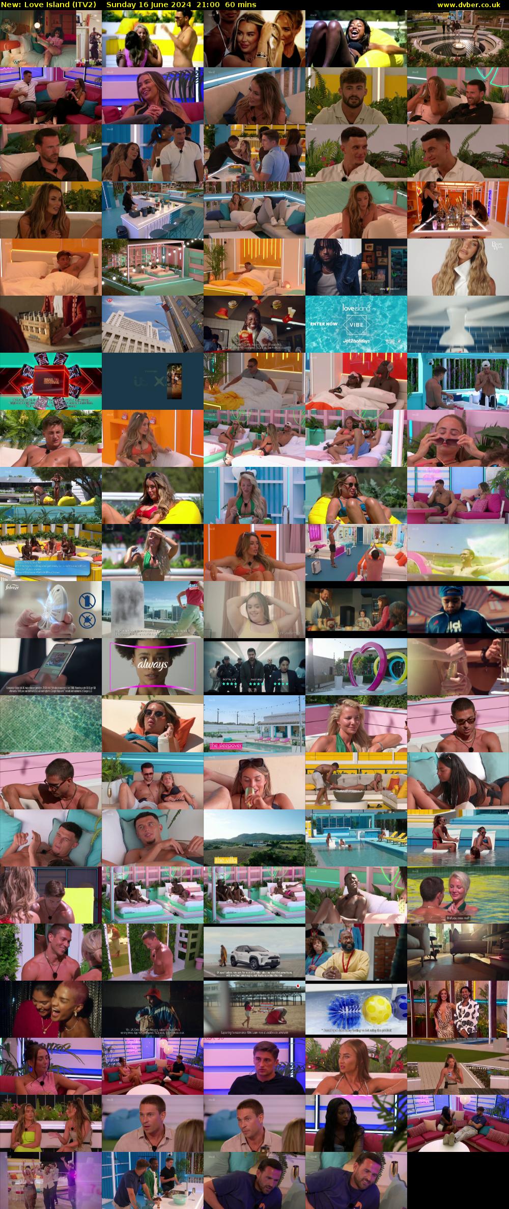 Love Island (ITV2) Sunday 16 June 2024 21:00 - 22:00