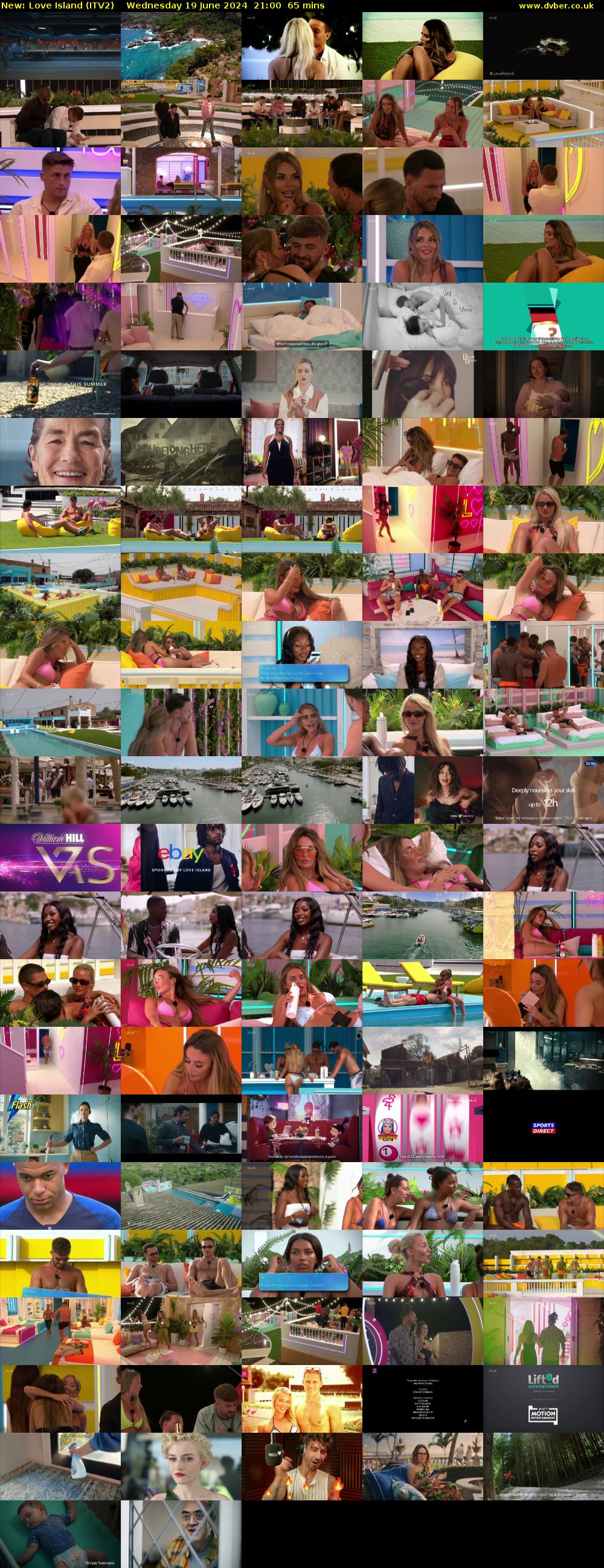 Love Island (ITV2) Wednesday 19 June 2024 21:00 - 22:05
