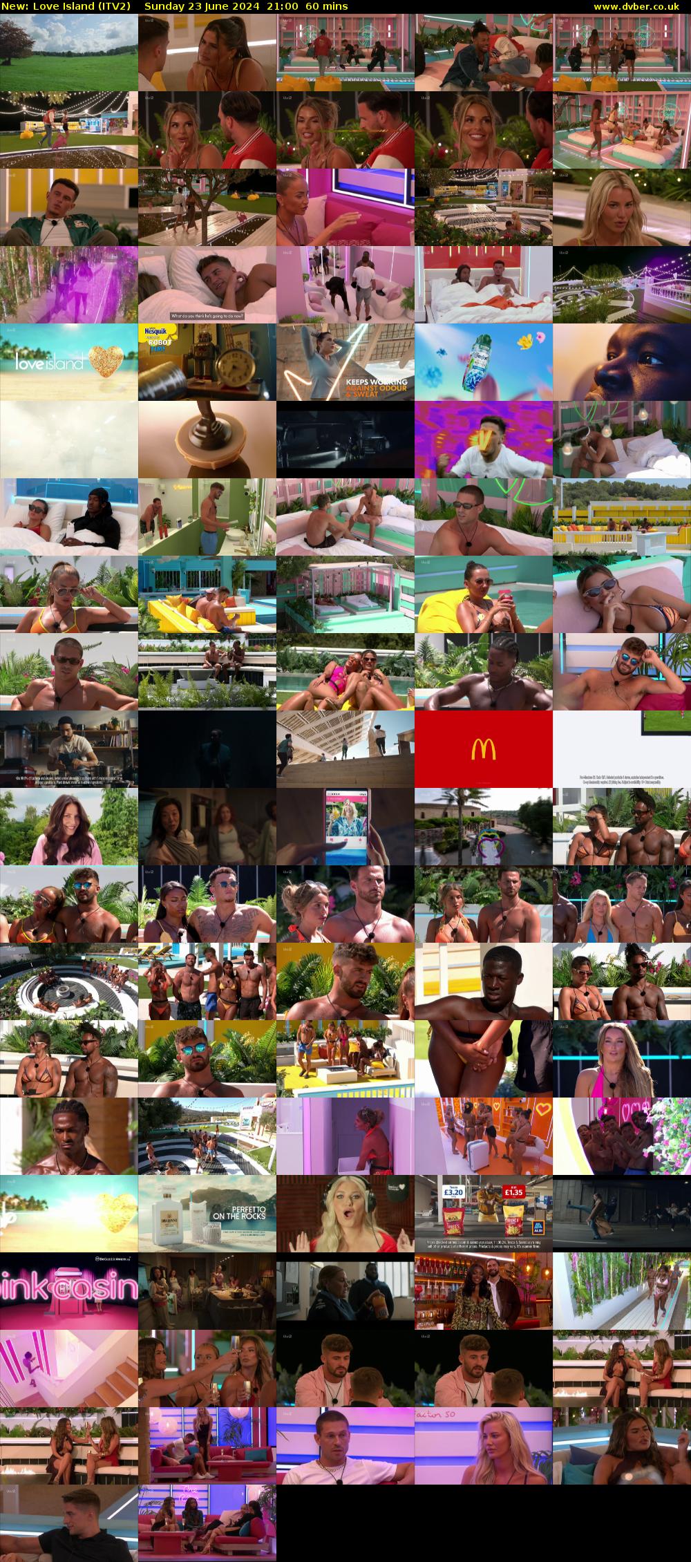Love Island (ITV2) Sunday 23 June 2024 21:00 - 22:00