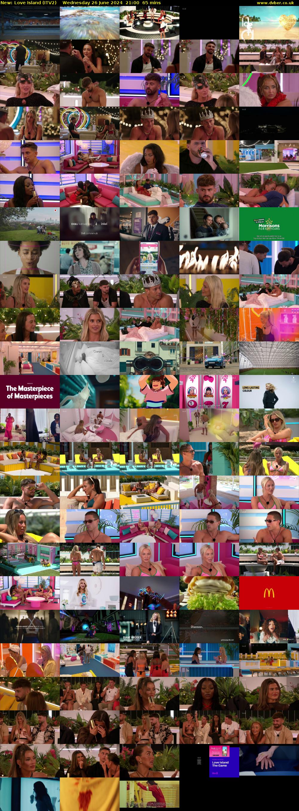 Love Island (ITV2) Wednesday 26 June 2024 21:00 - 22:05